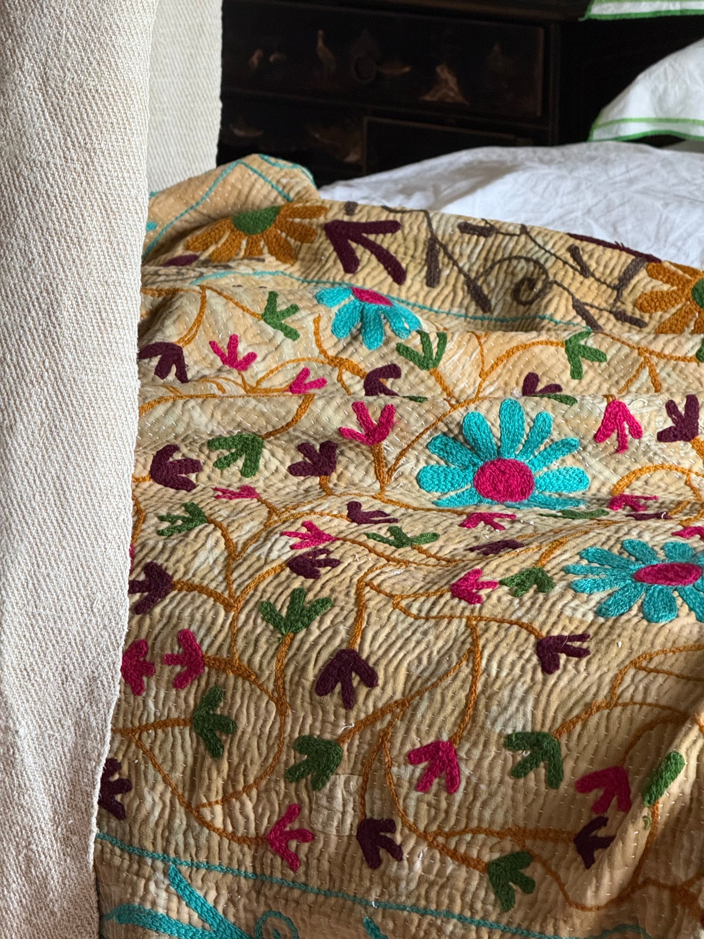 SUZANI Kantha Quilt ~ Alice