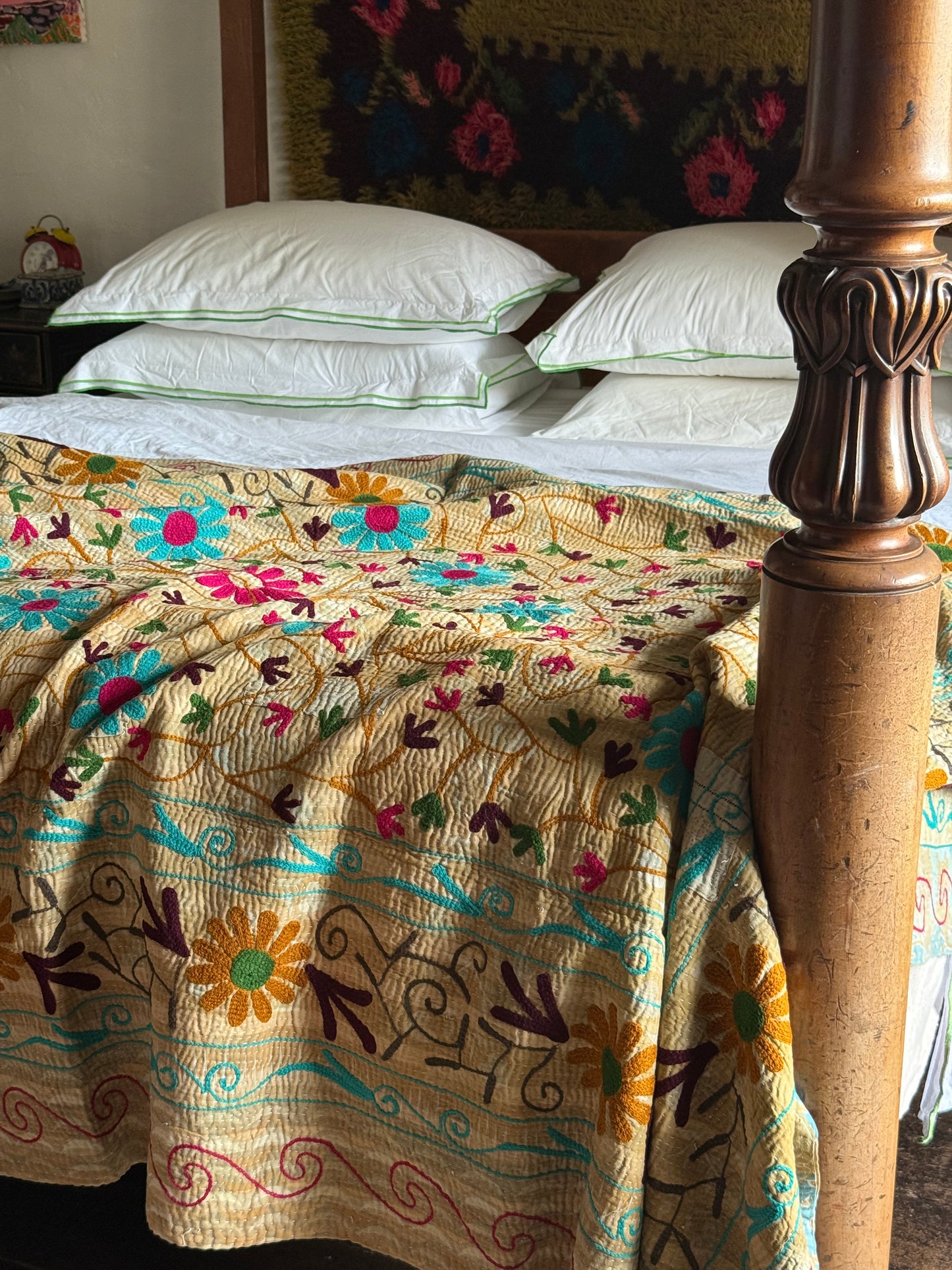 SUZANI Kantha Quilt ~ Alice