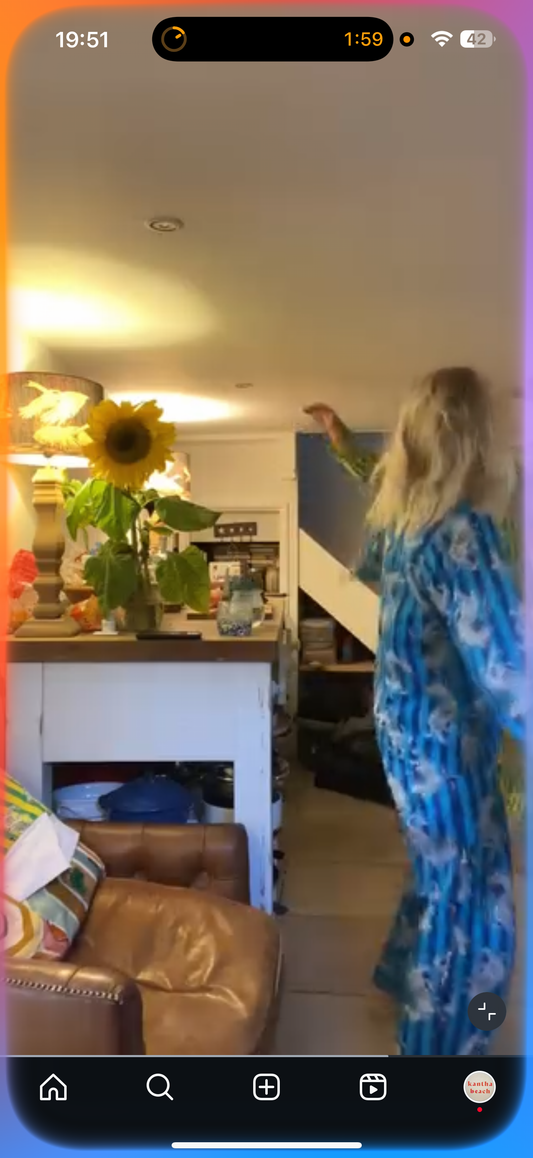 PYJAMAS  ~ Tiger Tiger ~ Cobalt Cool