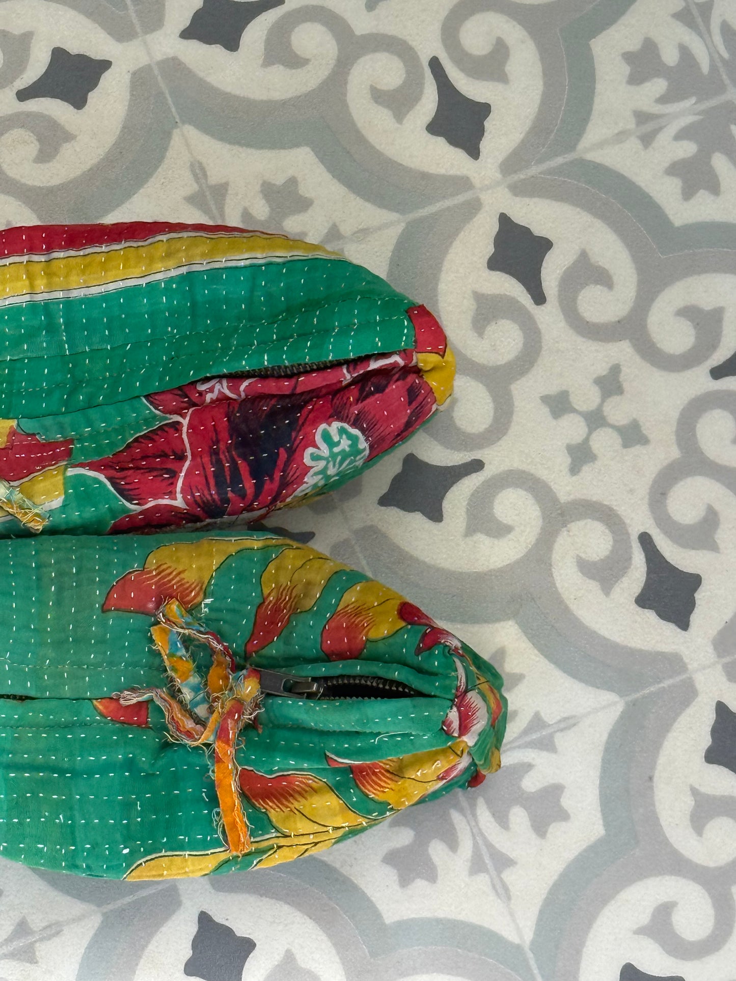 Beauty Bags Kantha ~ Emerald