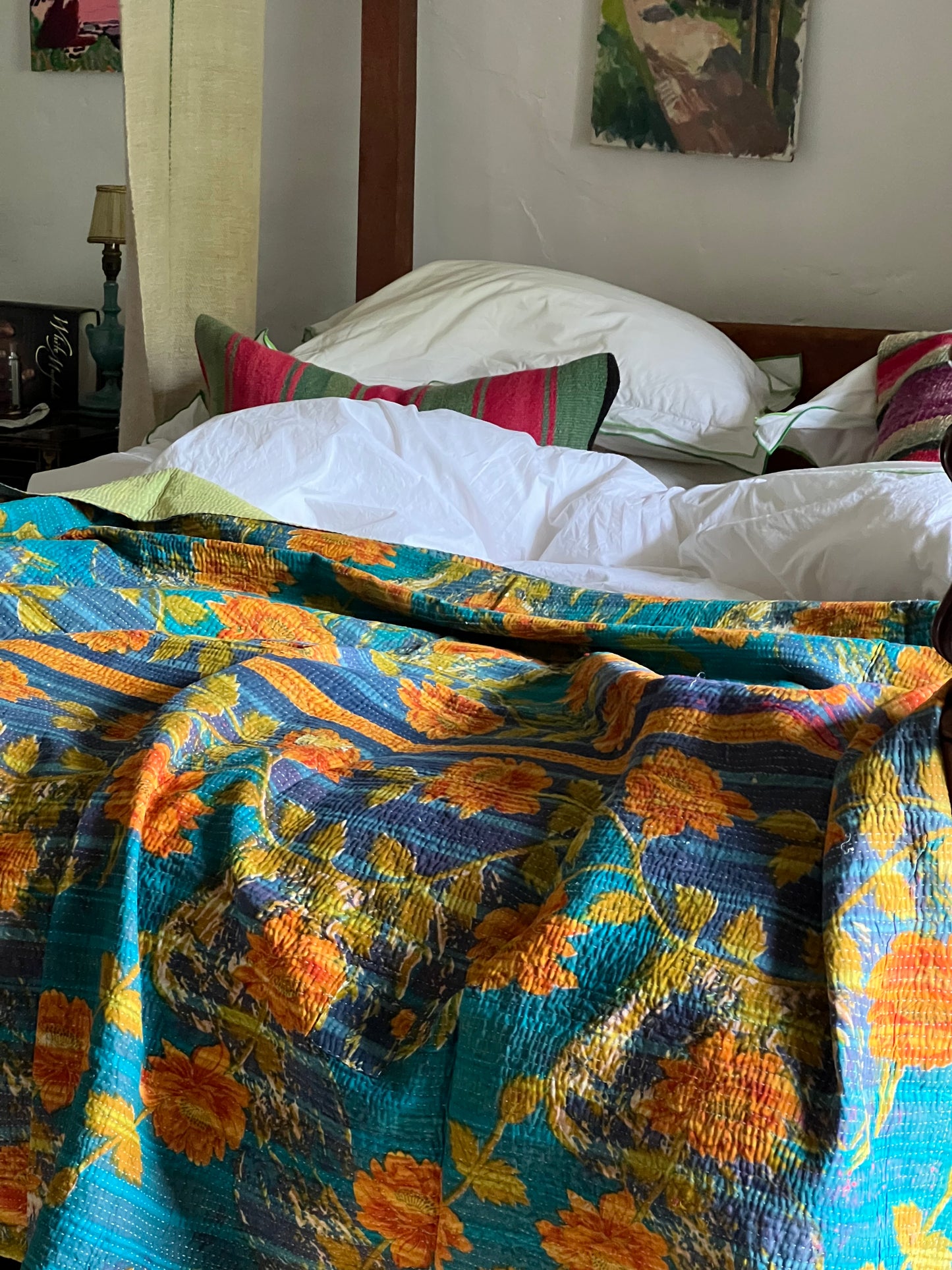 Kantha Quilt ~ Marigold