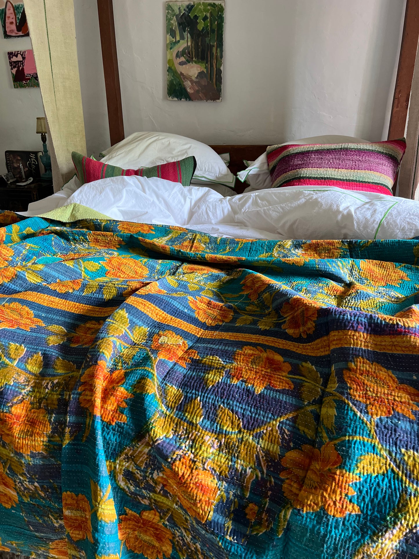 Kantha Quilt ~ Marigold