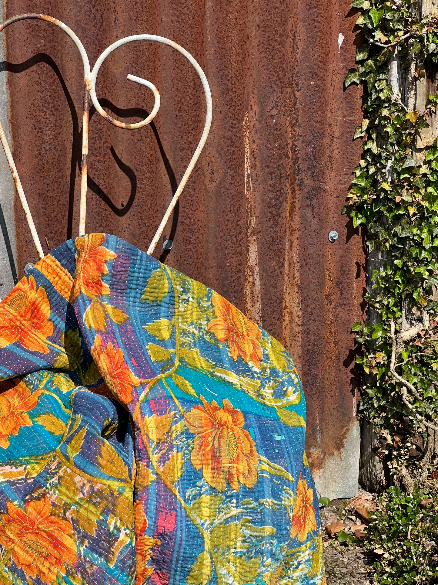 Kantha Quilt ~ Marigold