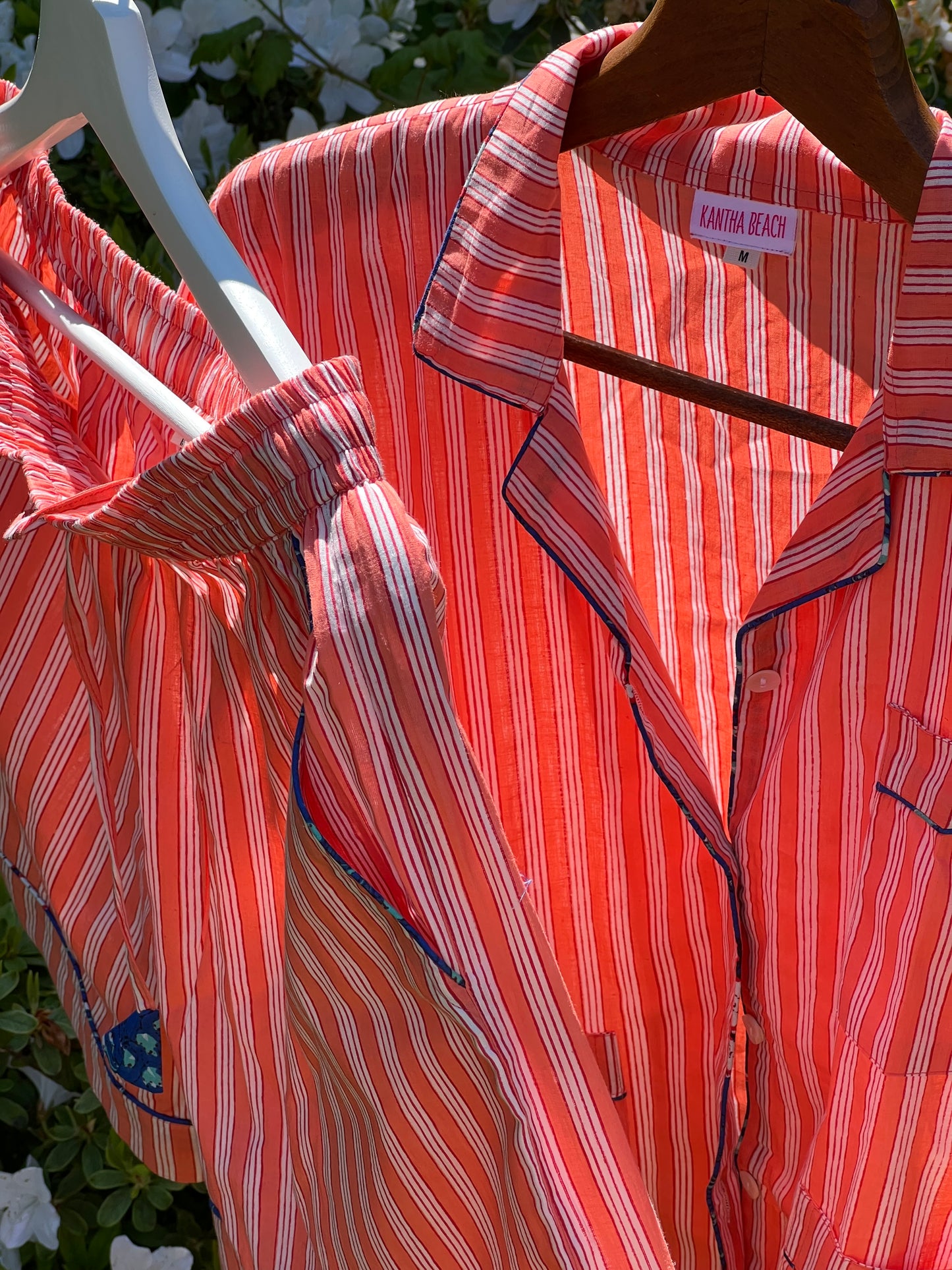 Pyjama Shortie Set ~ Bella ~ Peachy Tangerine