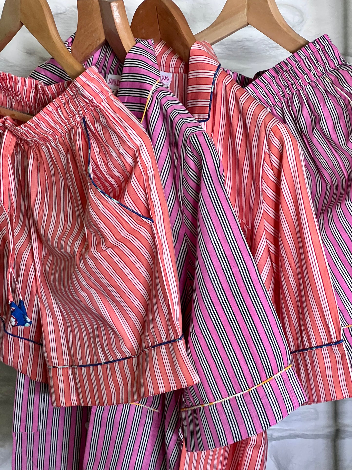 Pyjama Shortie Set ~ Bella ~ Peachy Tangerine