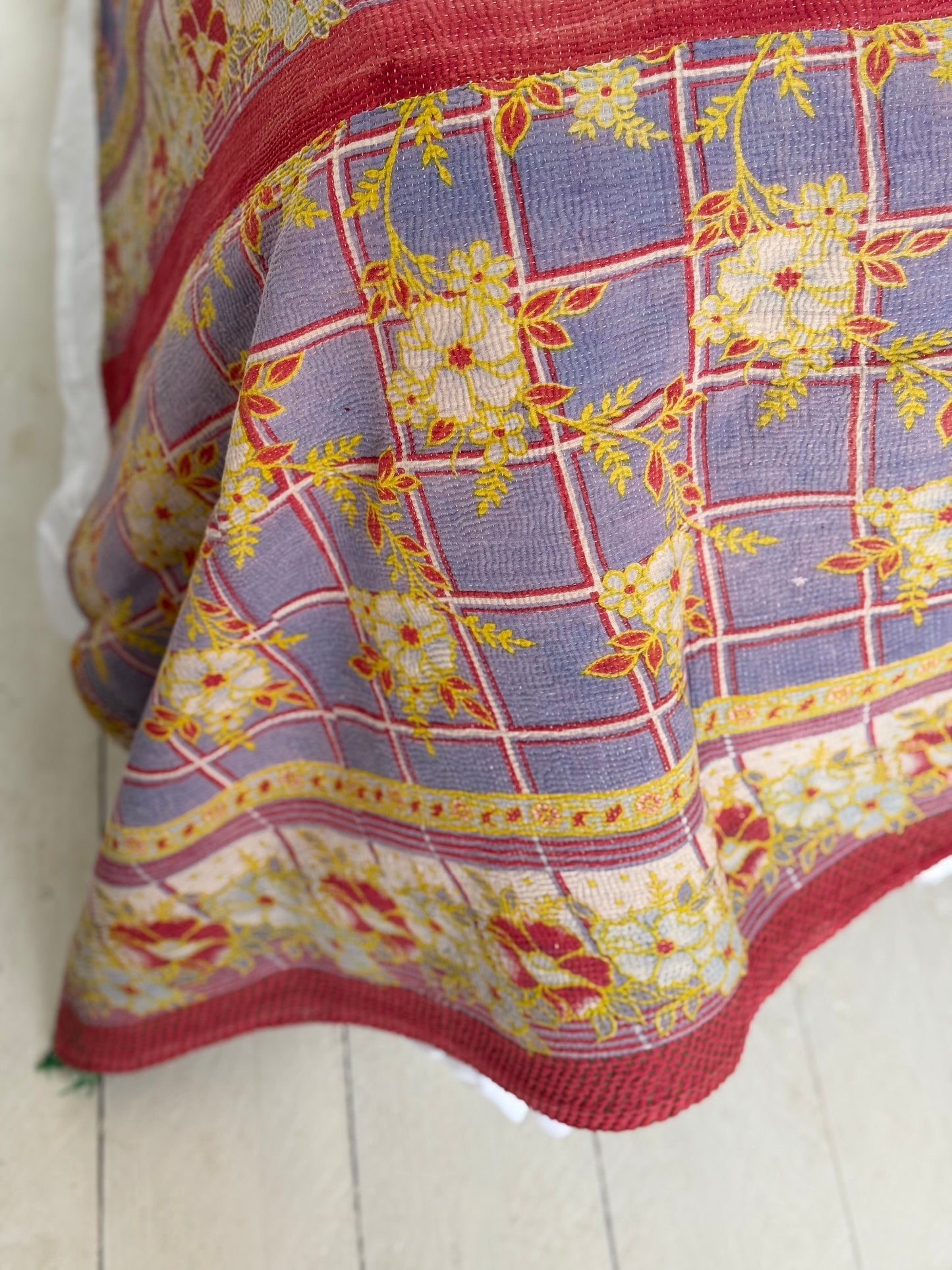 Kantha Quilt ~ Ruby Lavender