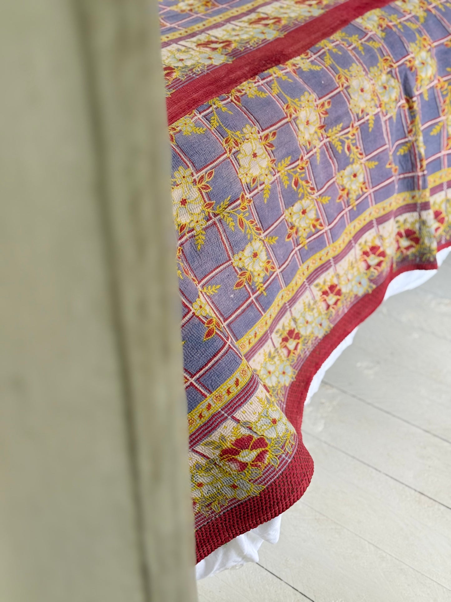 Kantha Quilt ~ Ruby Lavender