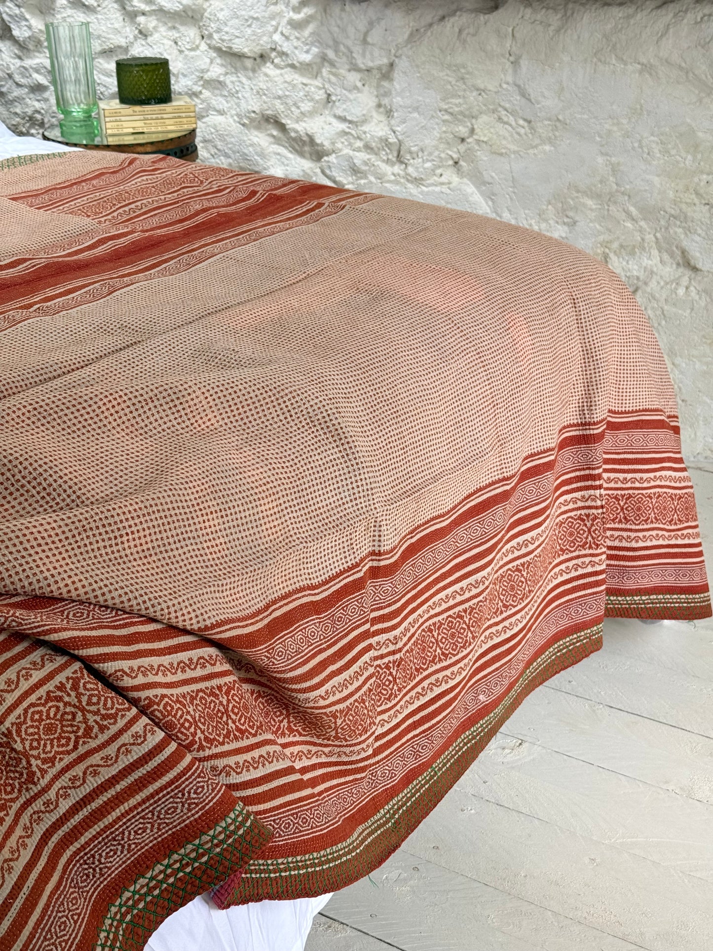 Kantha Quilt ~ Ruby Lavender