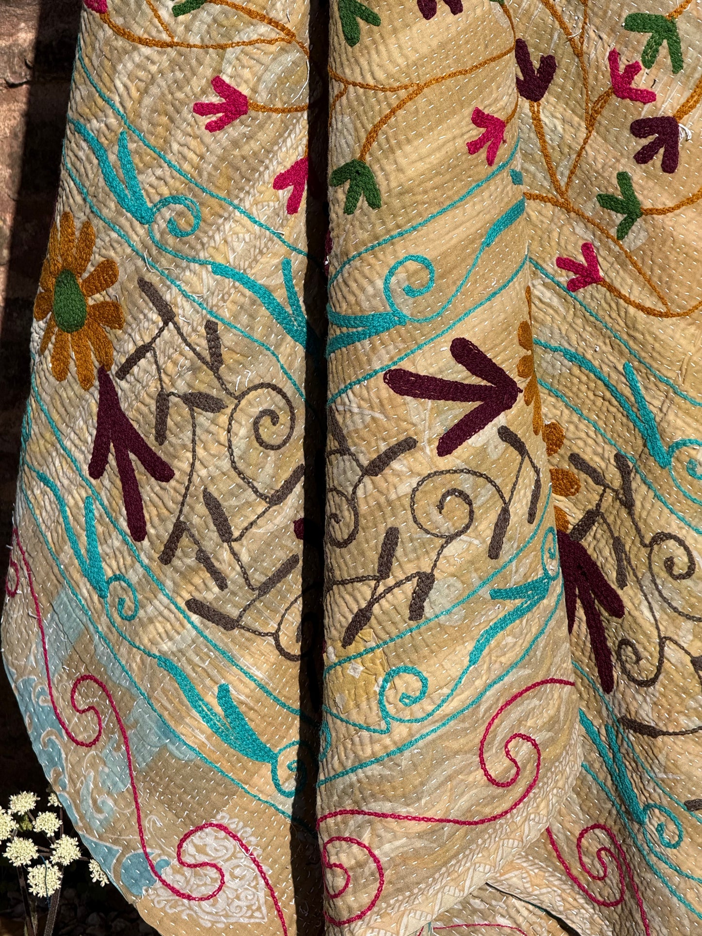 SUZANI Kantha Quilt ~ Alice