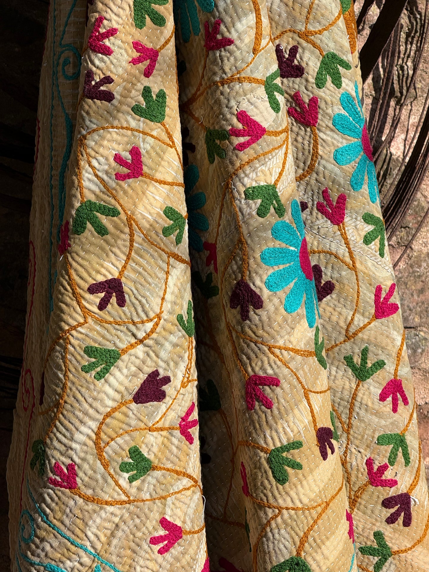 SUZANI Kantha Quilt ~ Alice