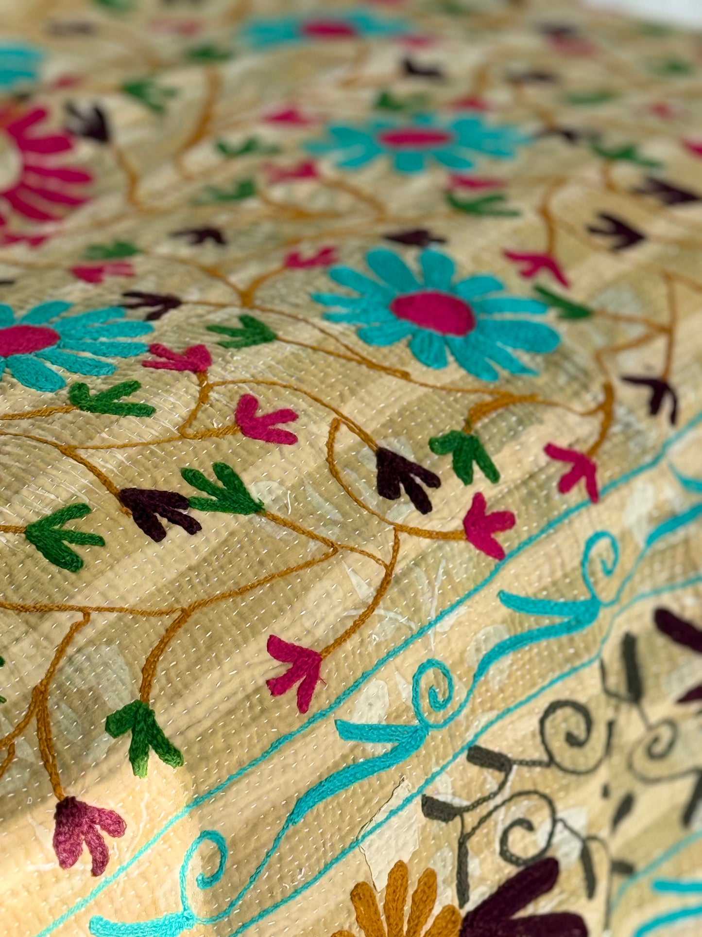 SUZANI Kantha Quilt ~ Alice