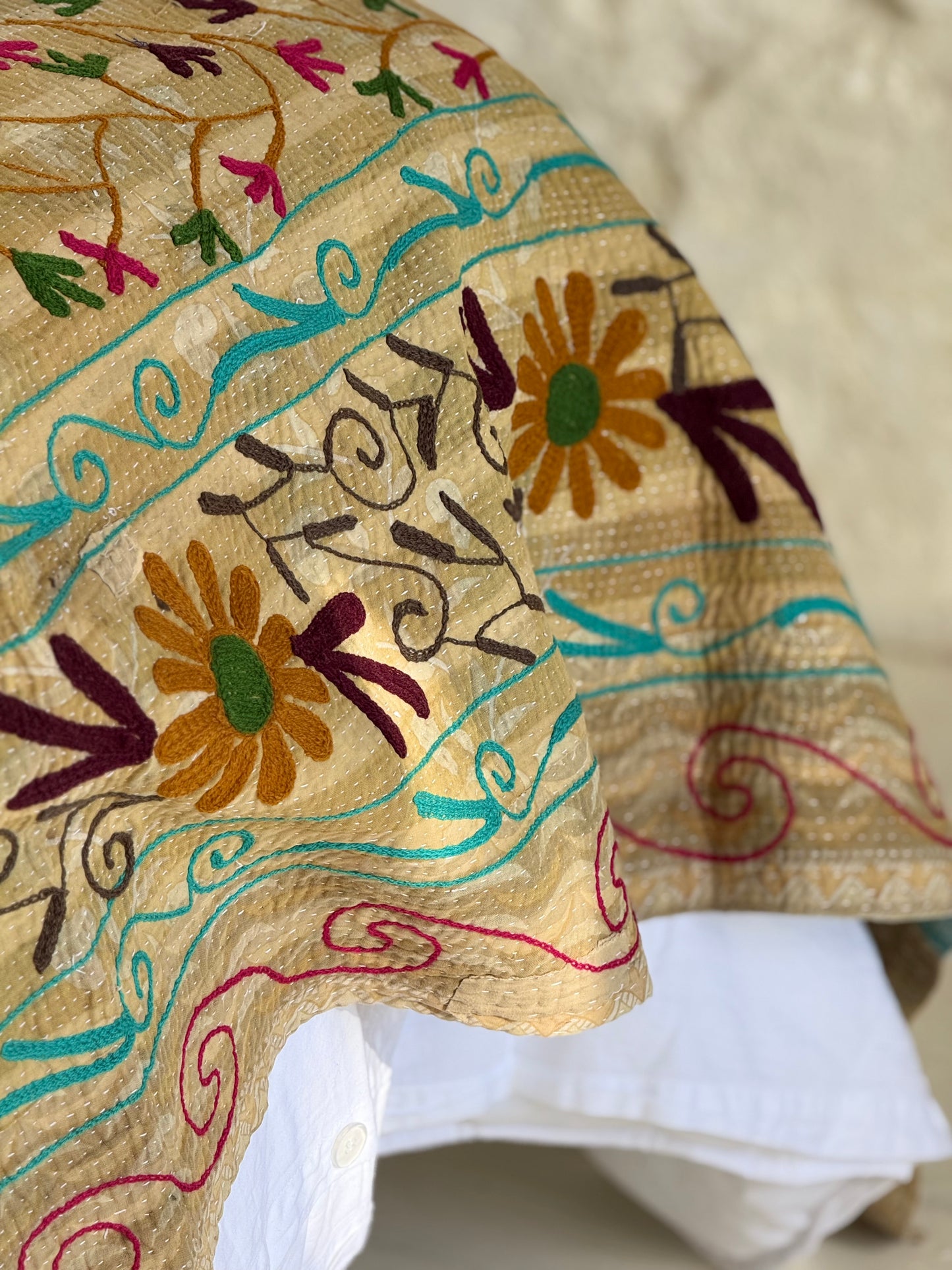 SUZANI Kantha Quilt ~ Alice