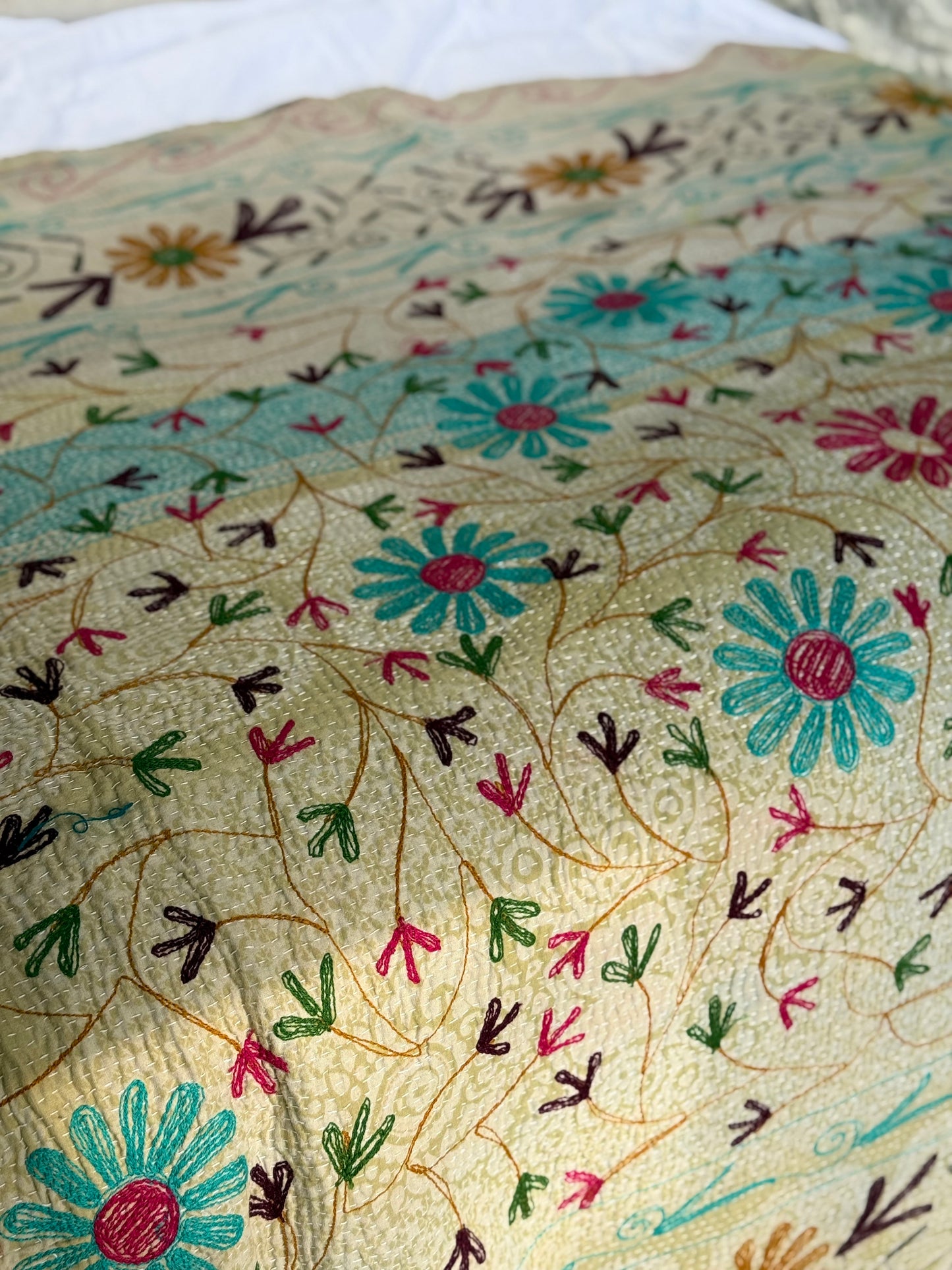 SUZANI Kantha Quilt ~ Alice