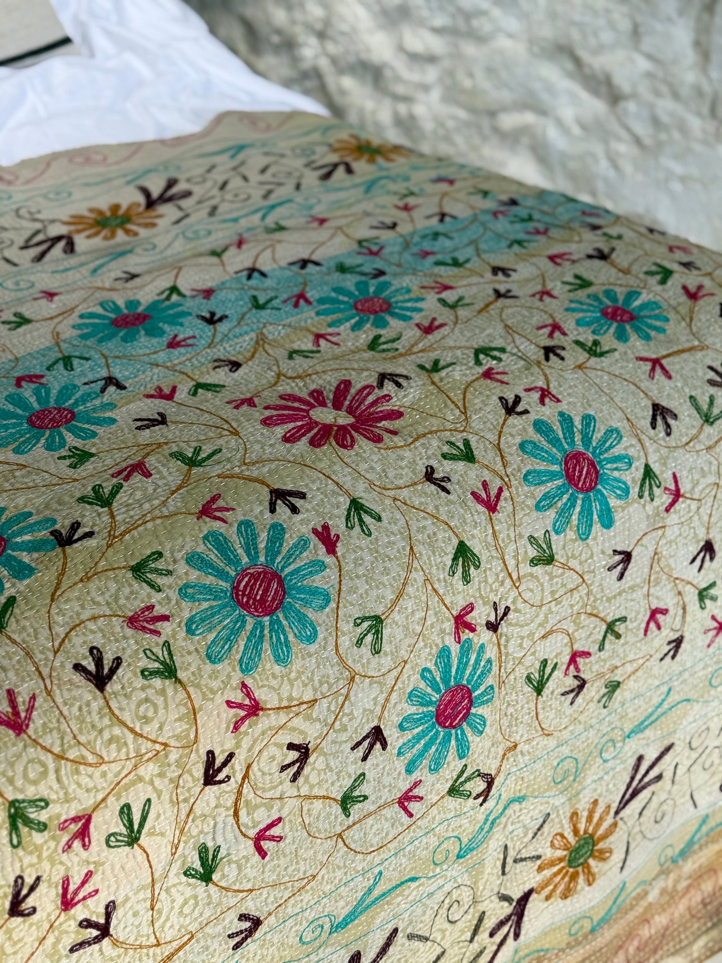 SUZANI Kantha Quilt ~ Alice