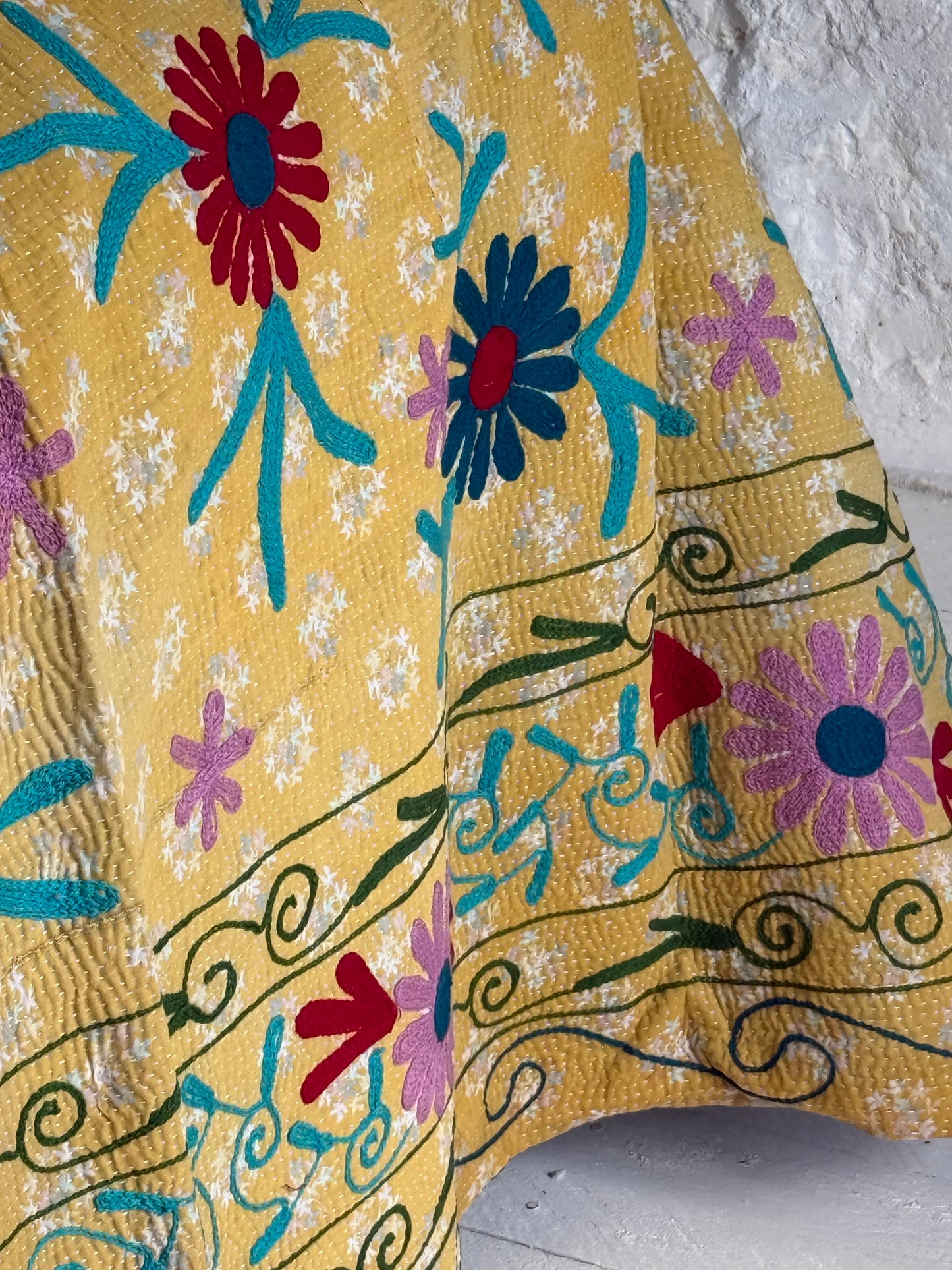 SUZANI Kantha Quilt ~ Agatha