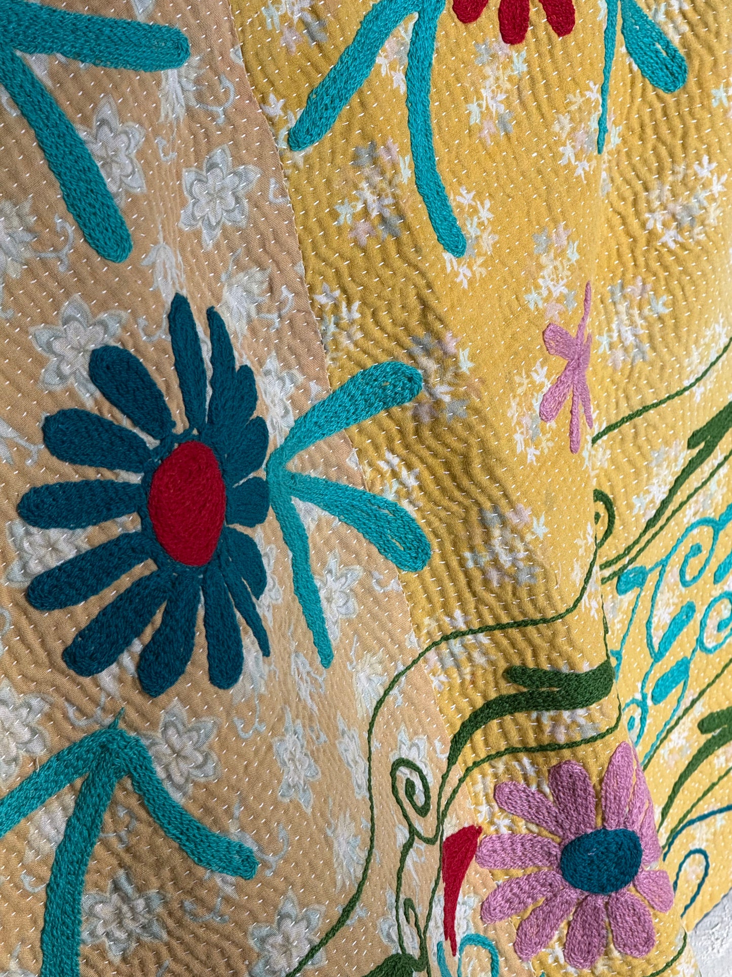 SUZANI Kantha Quilt ~ Agatha