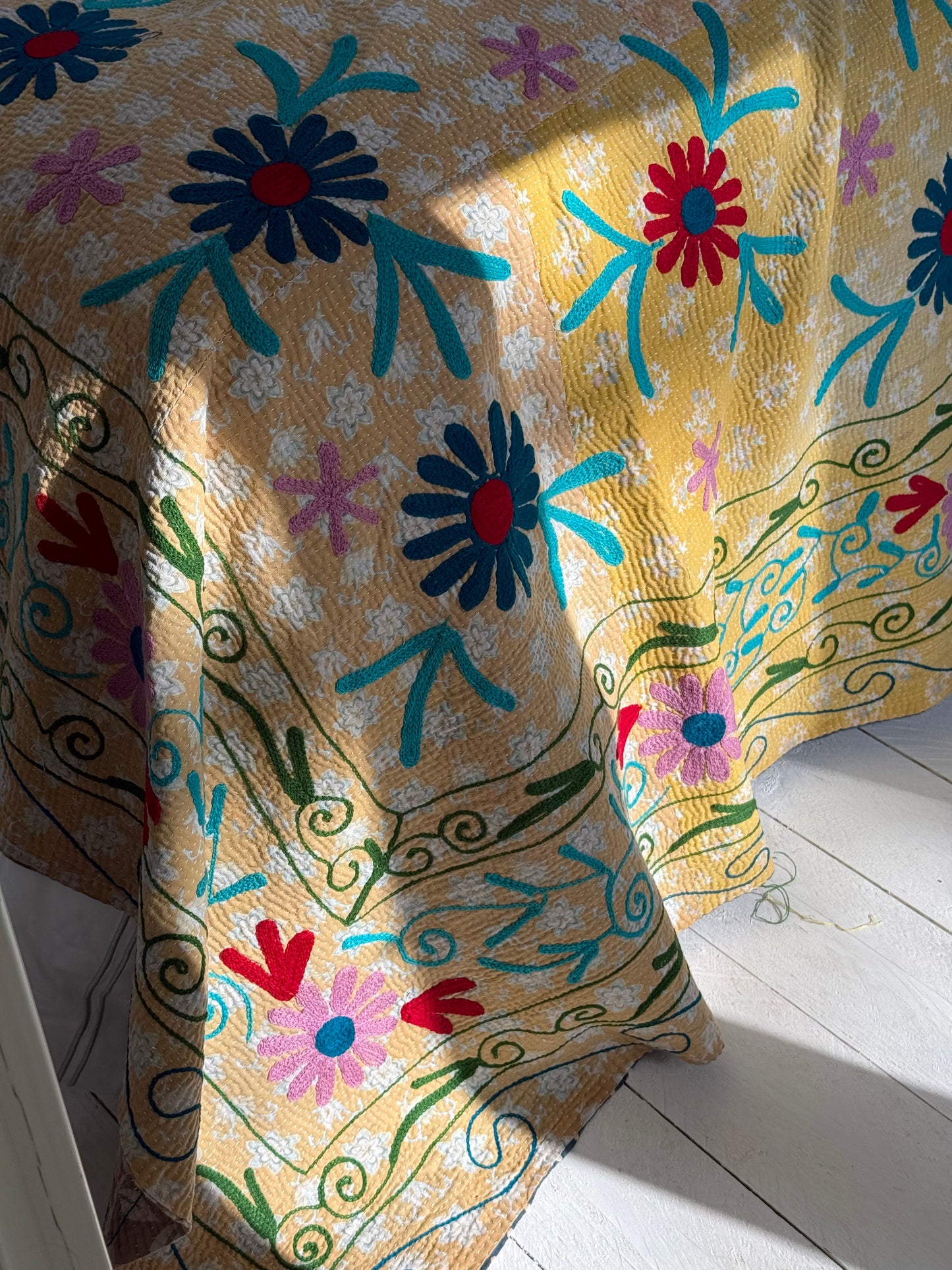 SUZANI Kantha Quilt ~ Agatha