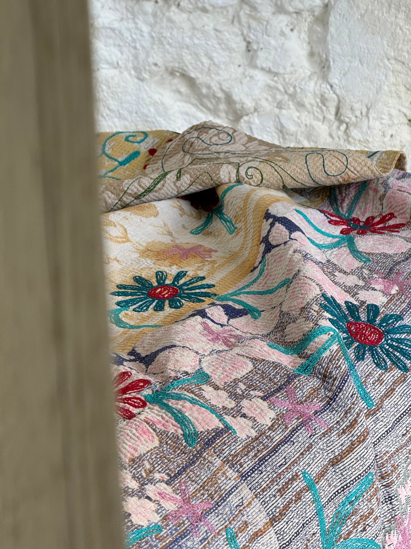 SUZANI Kantha Quilt ~ Agatha