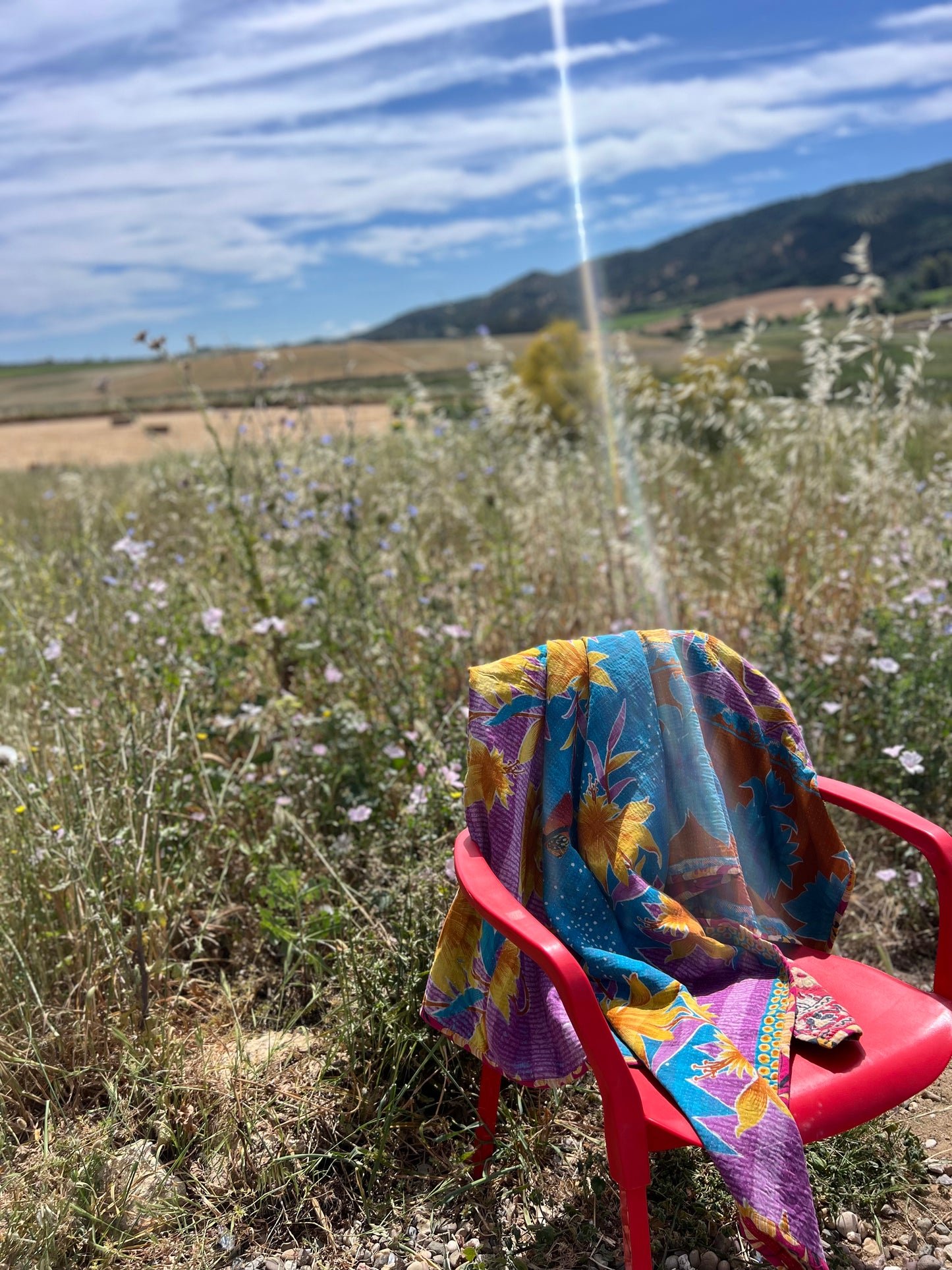 Kantha Quilt ~ Scarlett Palm