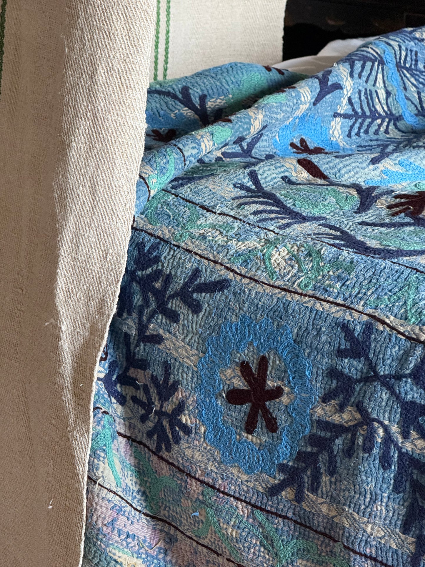 SUZANI Kantha Quilt ~ Eliza