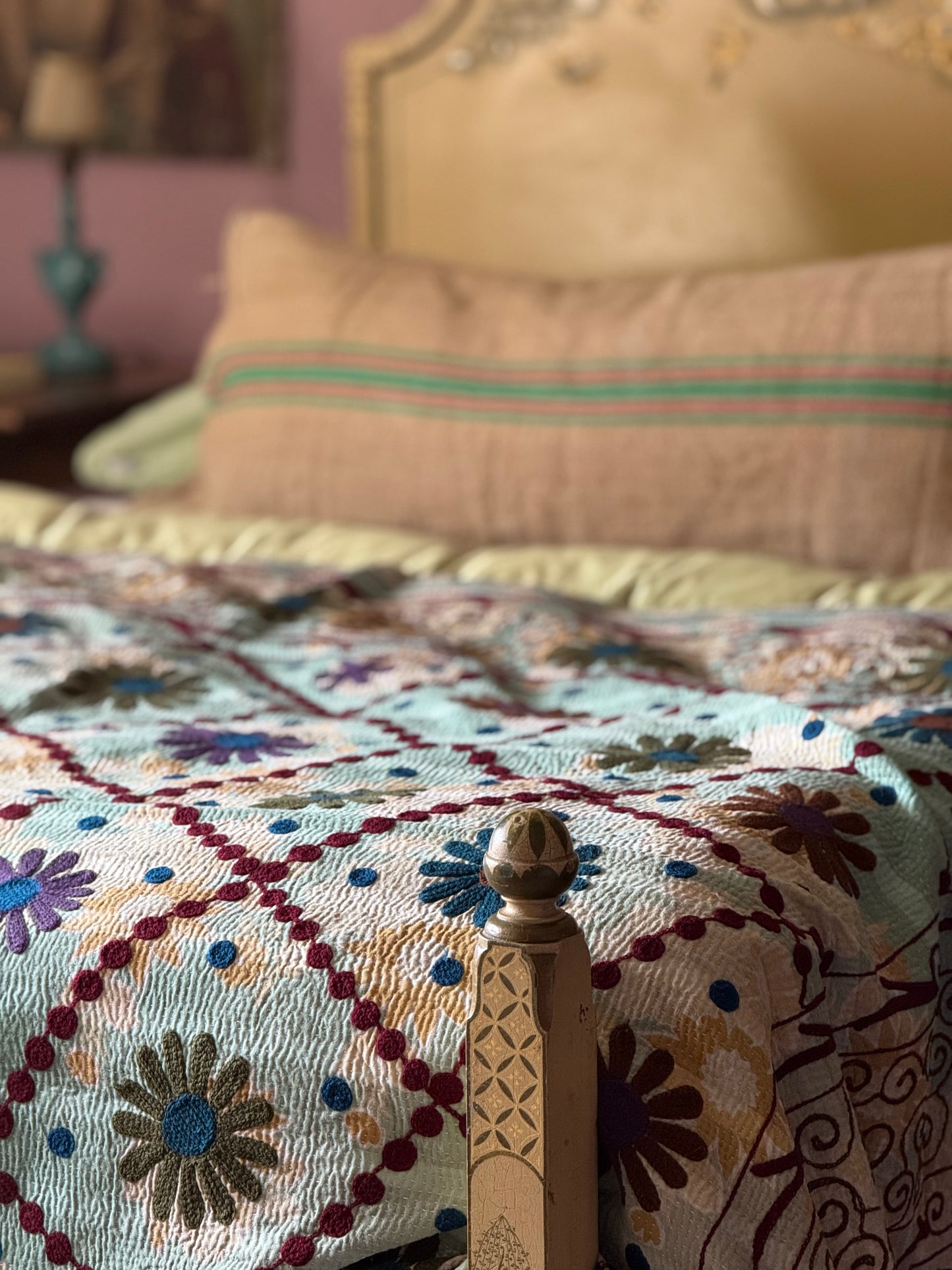 SUZANI Kantha Quilt ~ Cleo