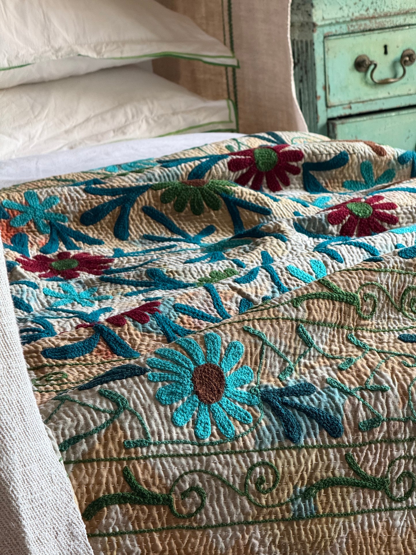 SUZANI Kantha Quilt ~ Delilah