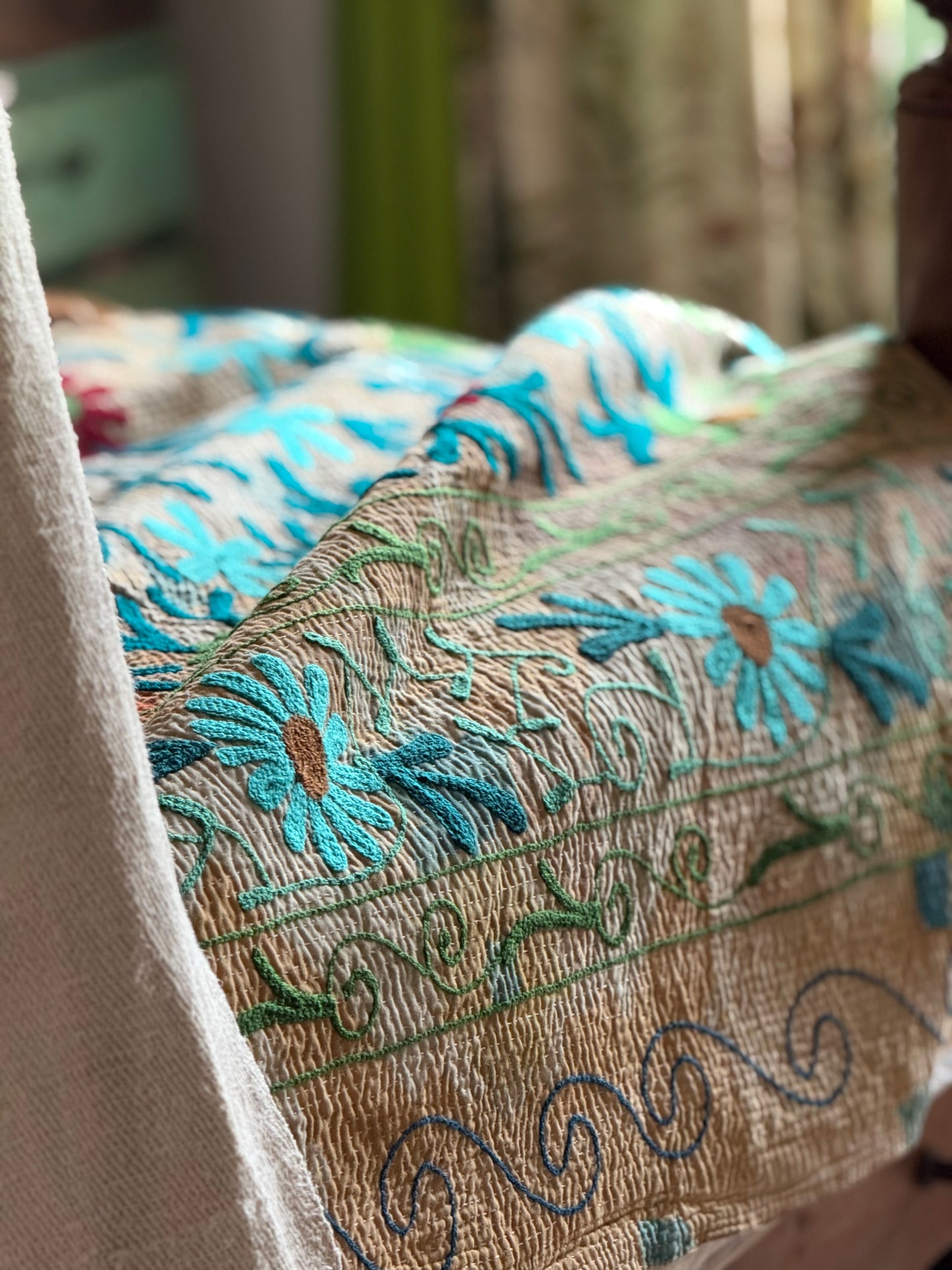 SUZANI Kantha Quilt ~ Delilah