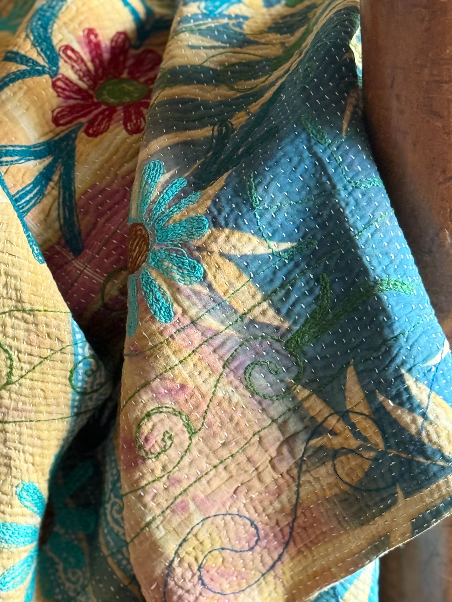SUZANI Kantha Quilt ~ Delilah