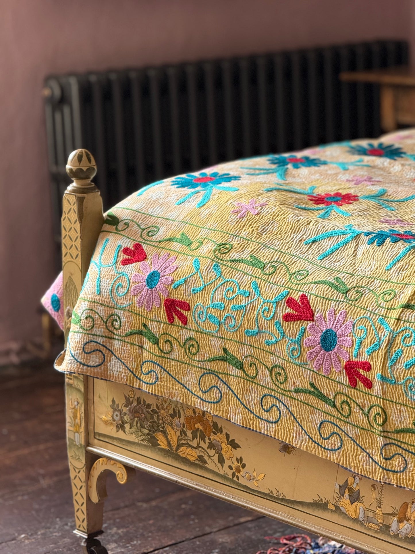 SUZANI Kantha Quilt ~ Agatha