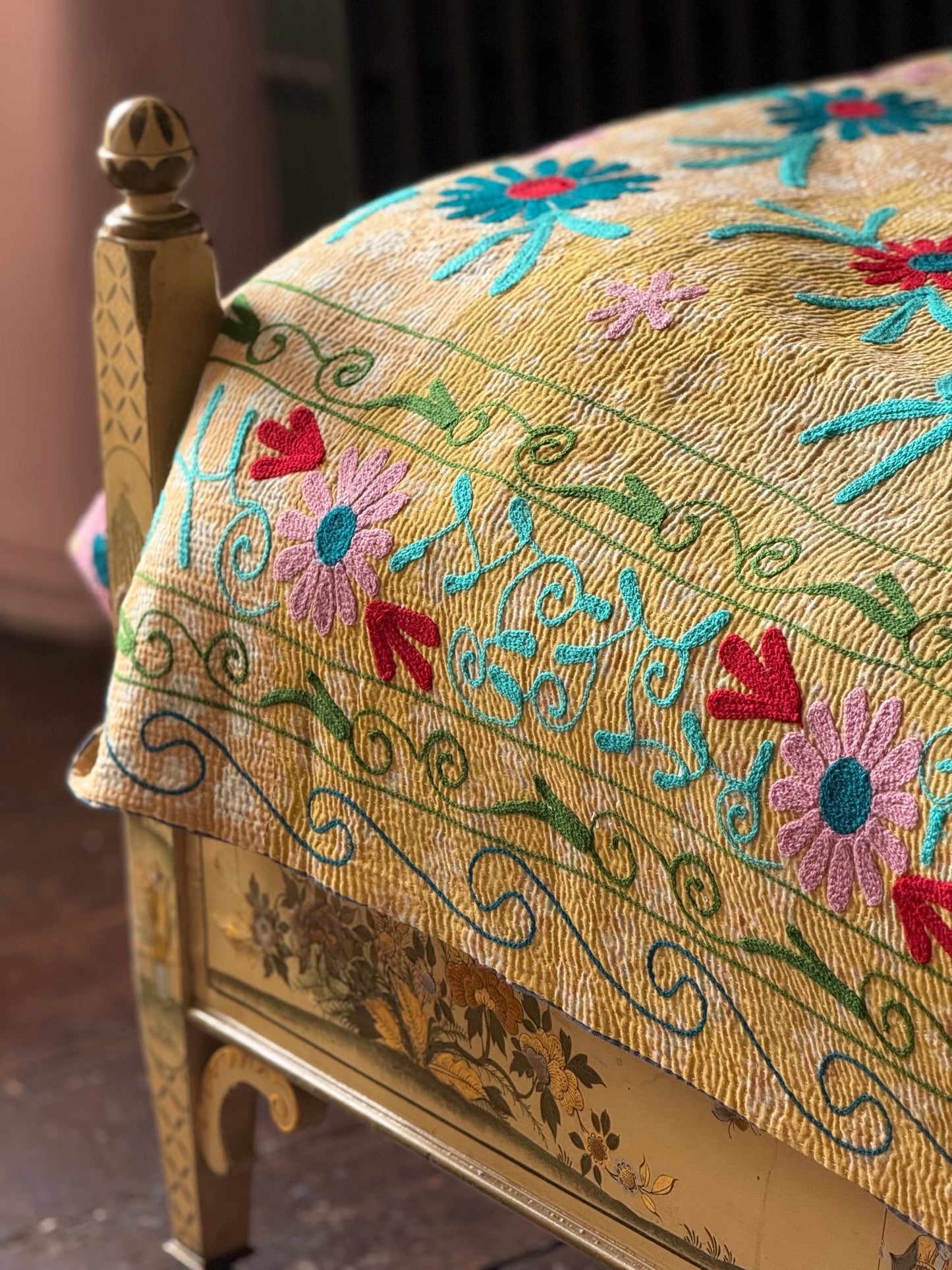 SUZANI Kantha Quilt ~ Agatha