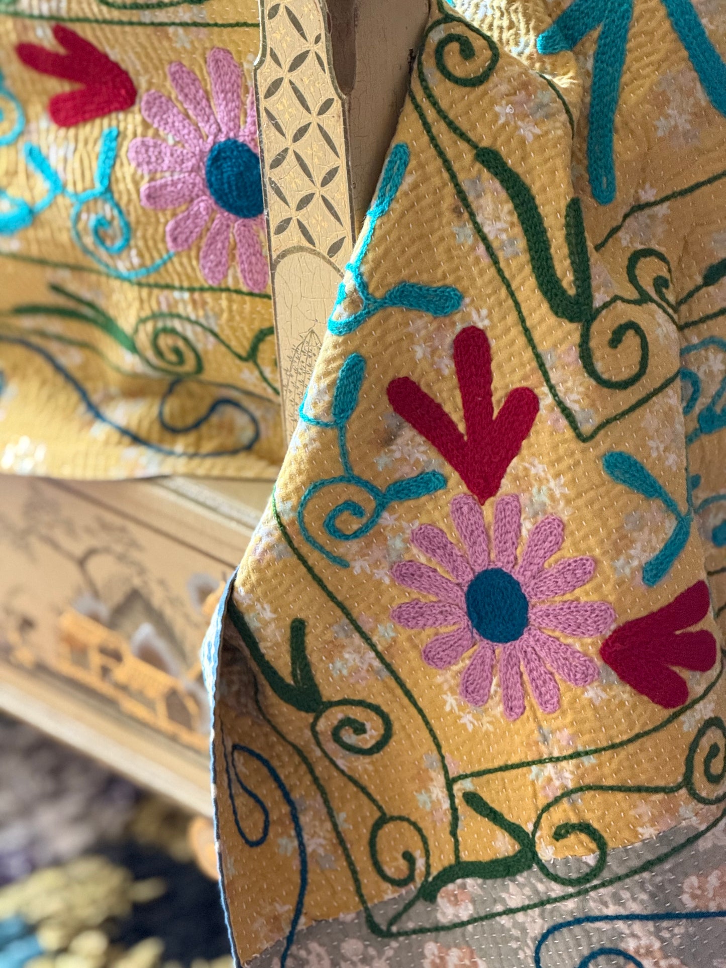 SUZANI Kantha Quilt ~ Agatha
