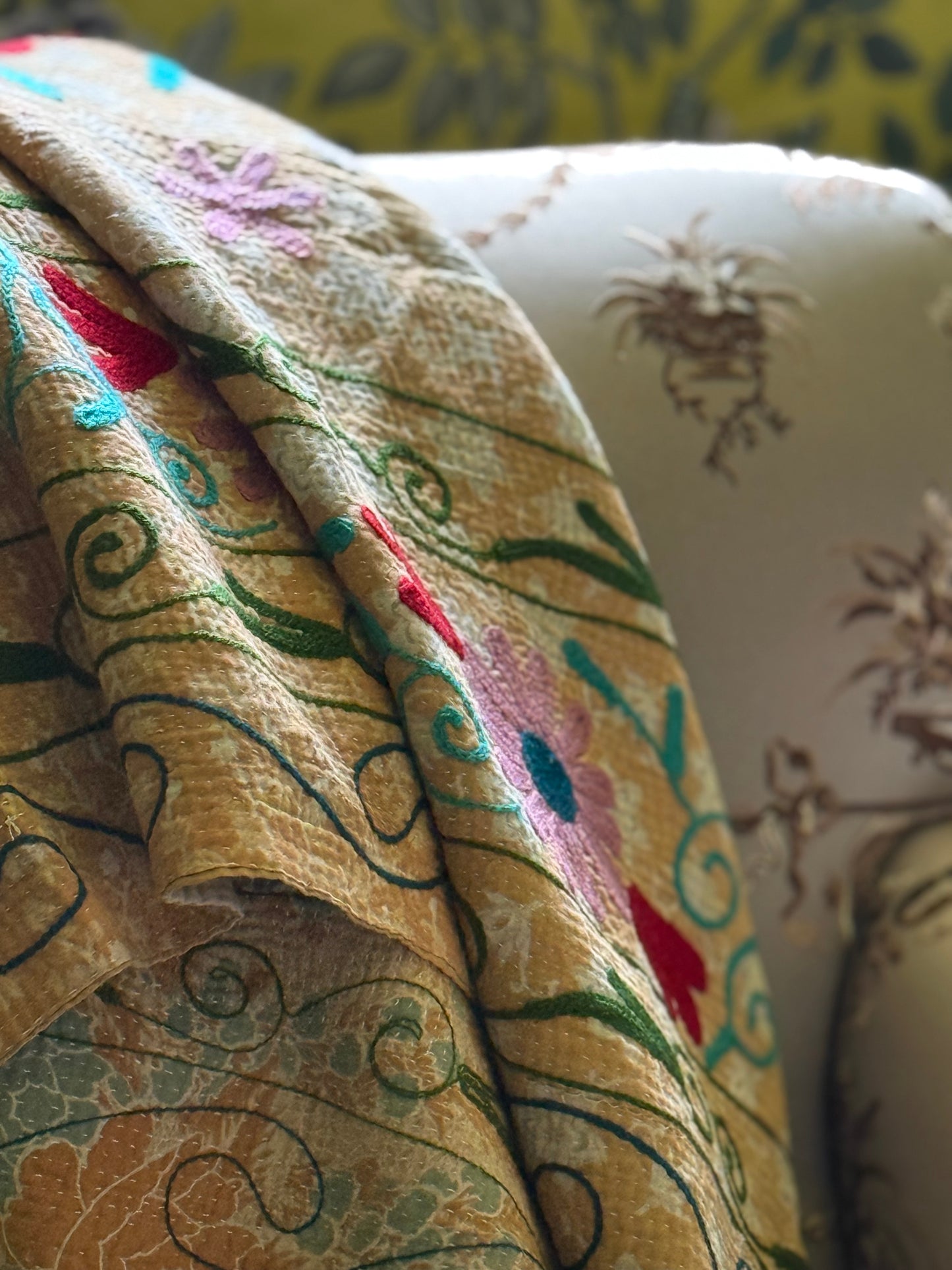SUZANI Kantha Quilt ~ Agatha