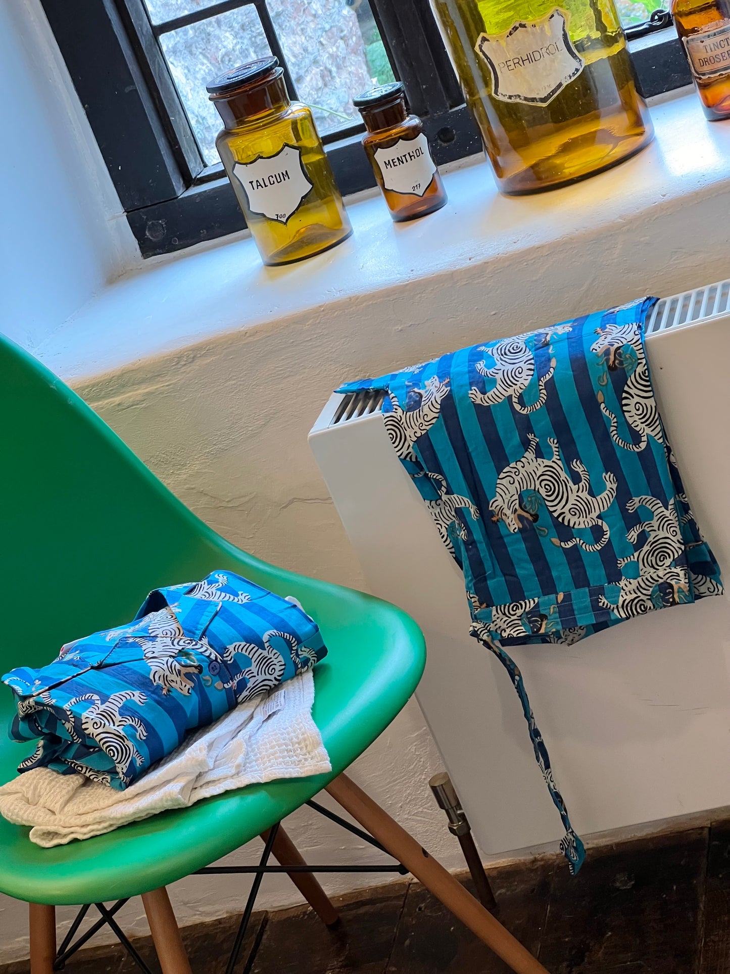 PYJAMAS ~ Tiger Tiger ~ Cobalt Cool