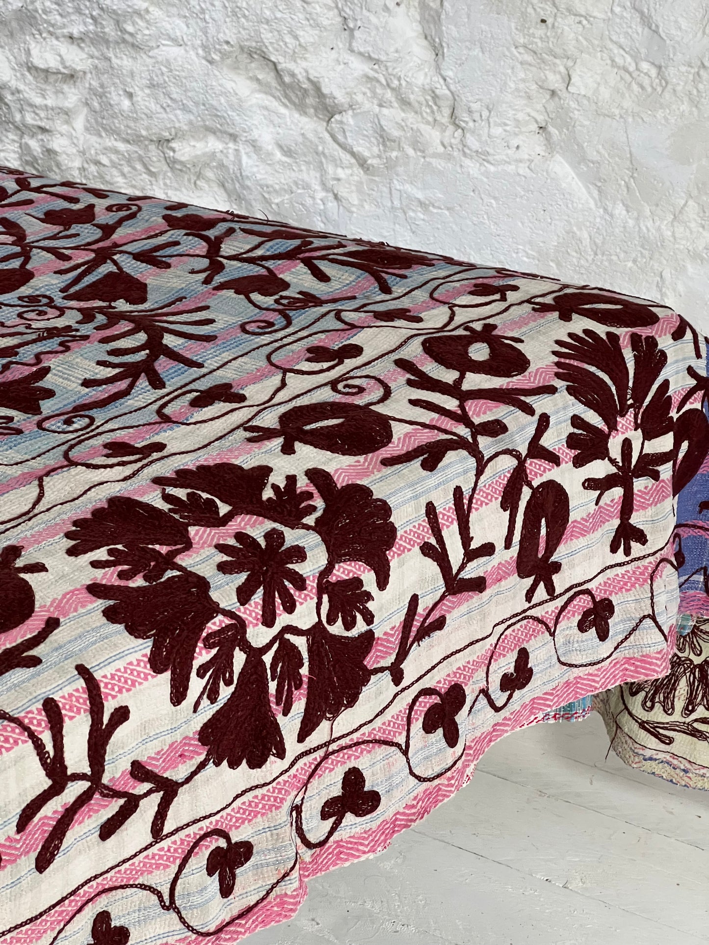 SUZANI Kantha Quilt ~ Mulberry