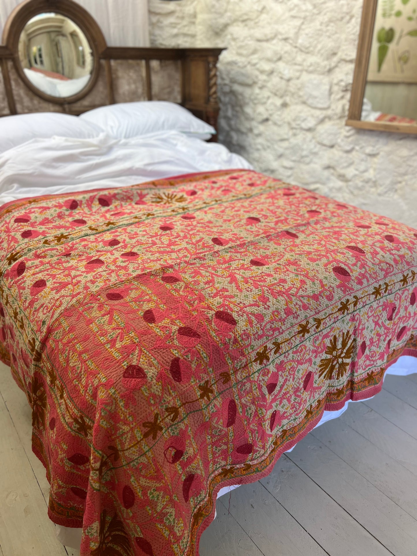 SUZANI Kantha Quilt ~ Posey