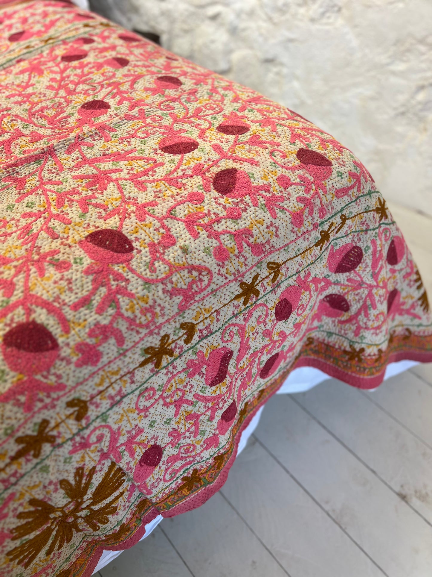 SUZANI Kantha Quilt ~ Posey