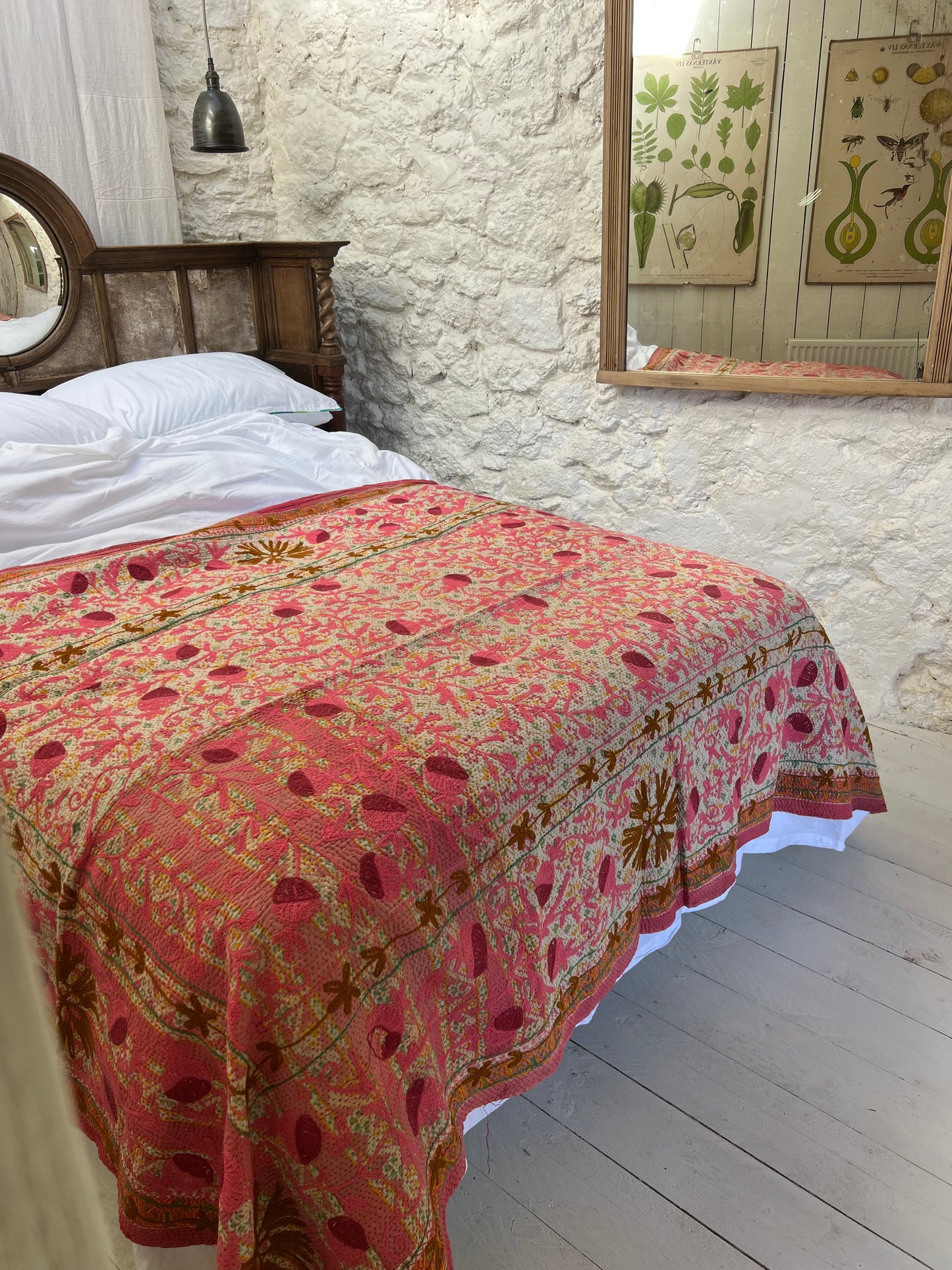 SUZANI Kantha Quilt ~ Posey