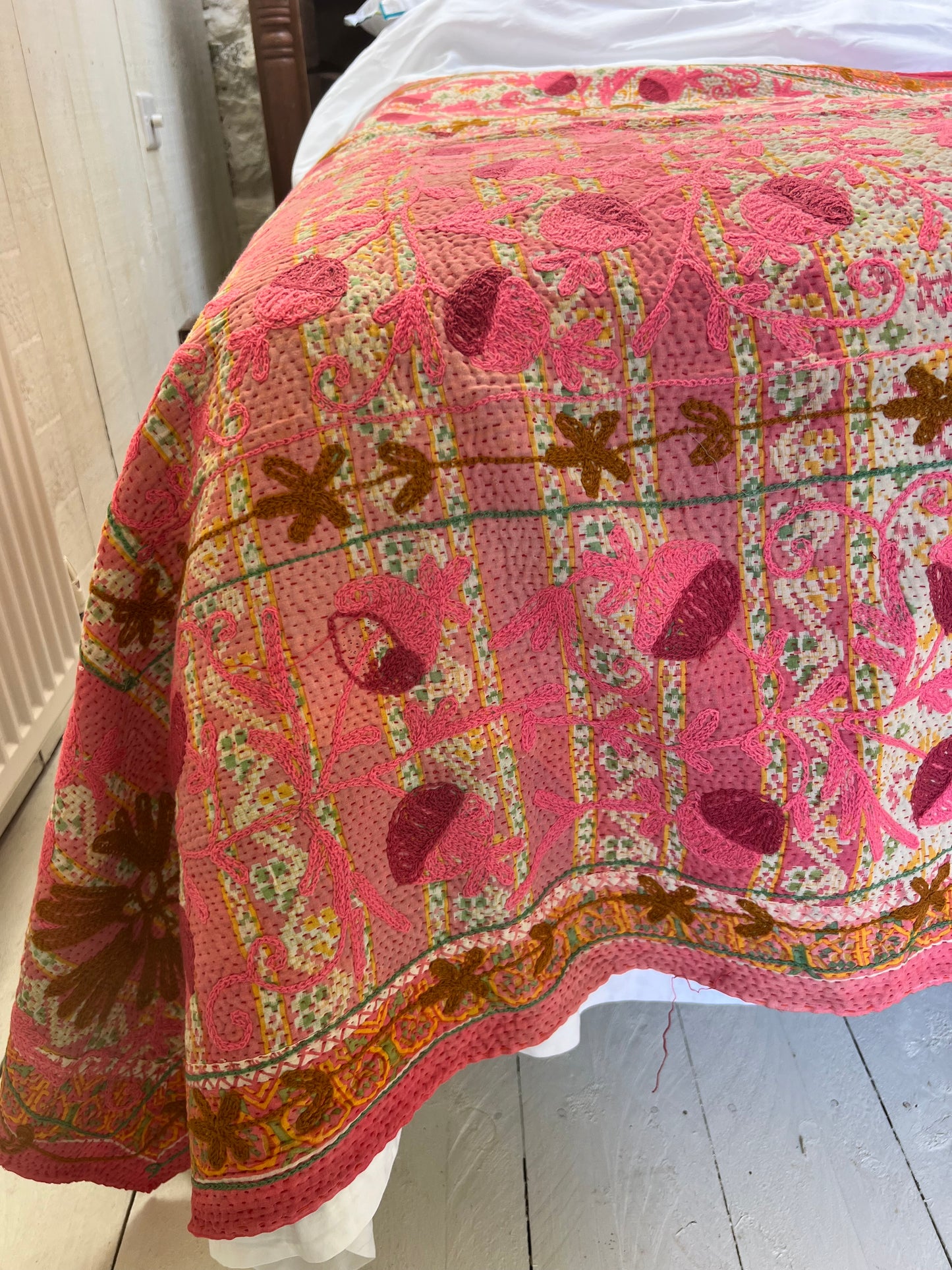 SUZANI Kantha Quilt ~ Posey
