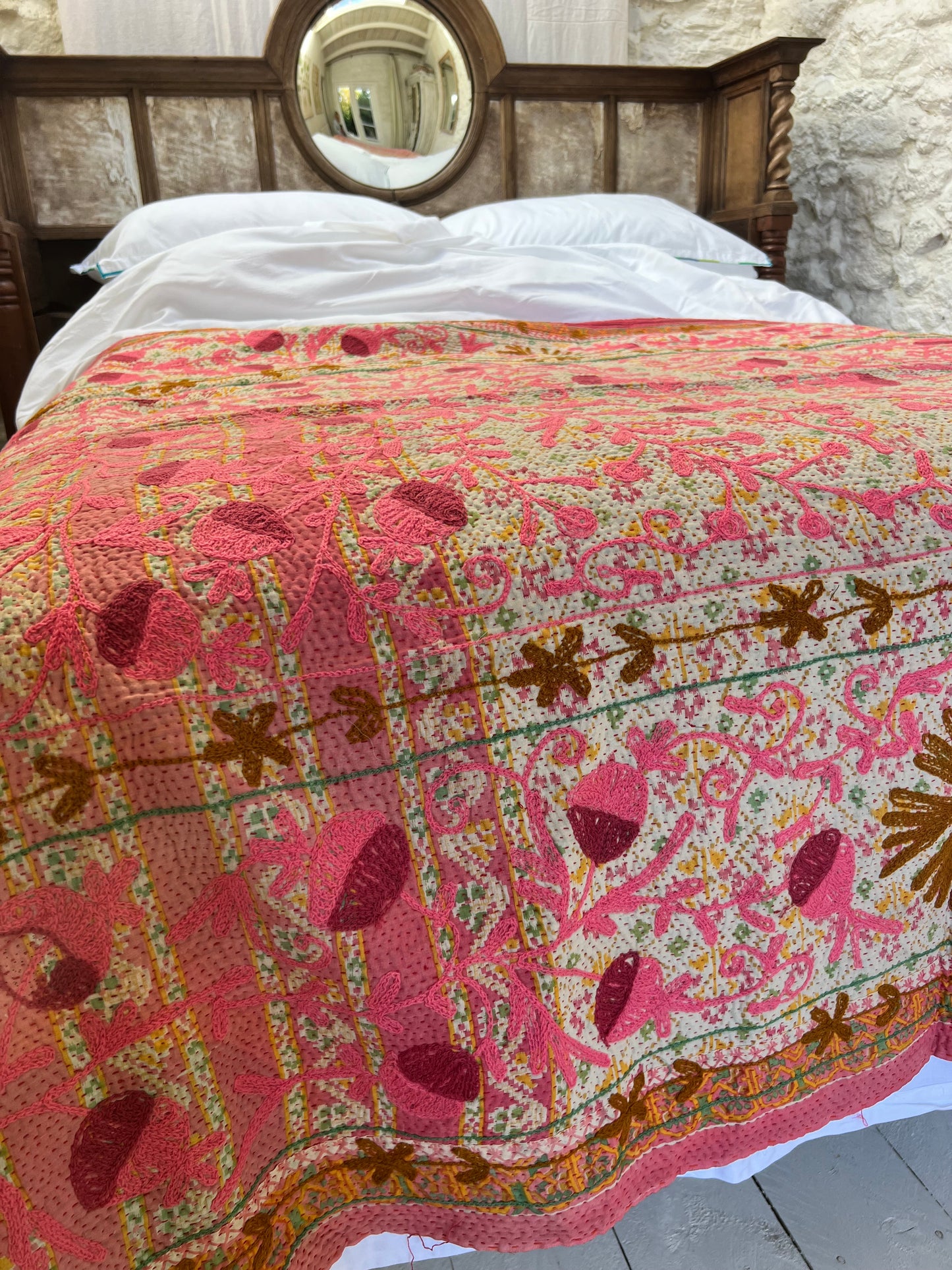 SUZANI Kantha Quilt ~ Posey