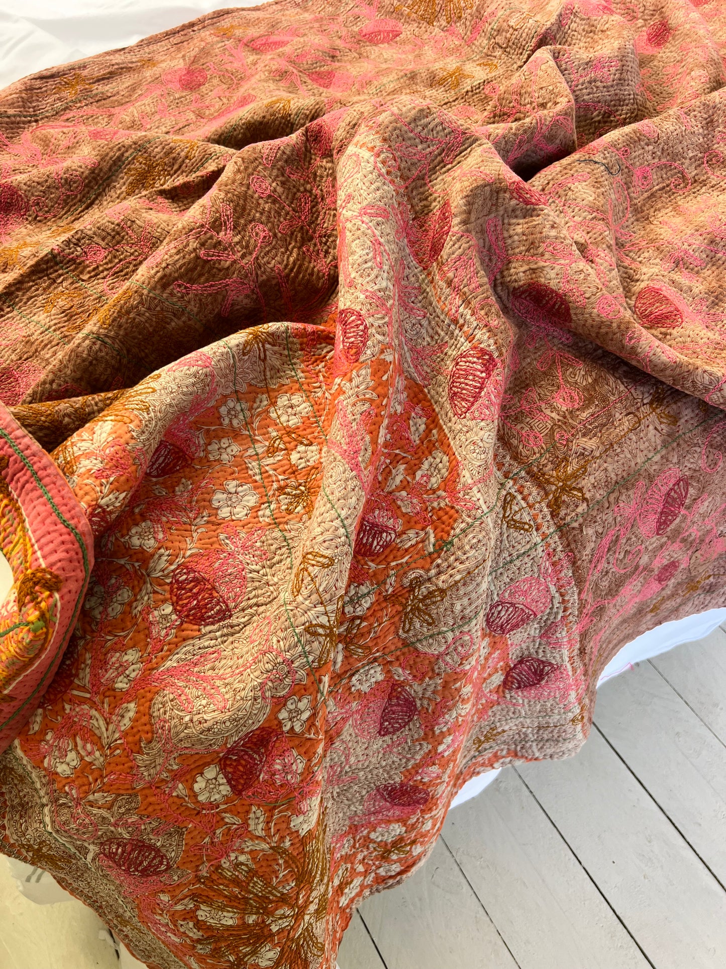 SUZANI Kantha Quilt ~ Posey