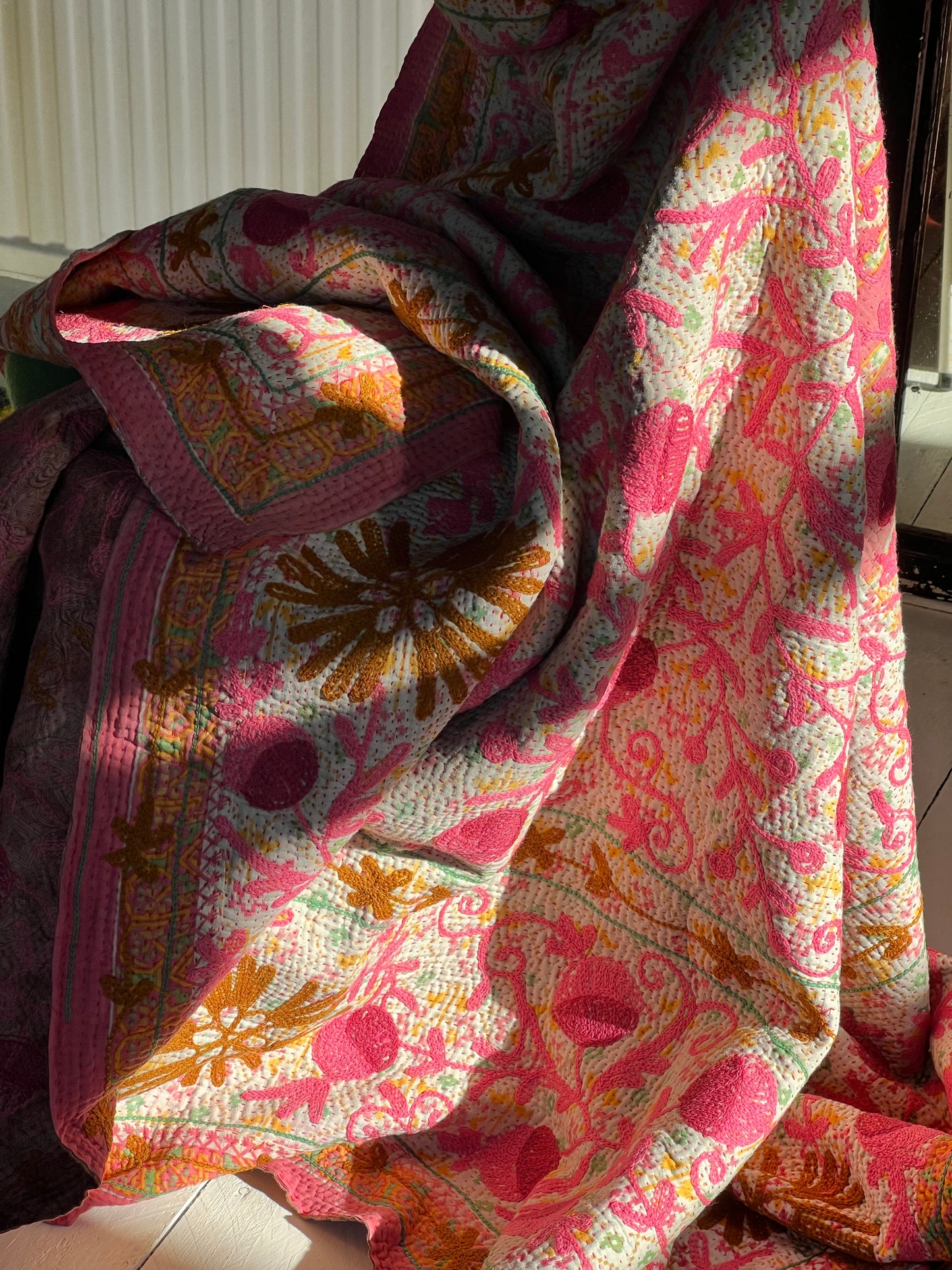 SUZANI Kantha Quilt ~ Posey