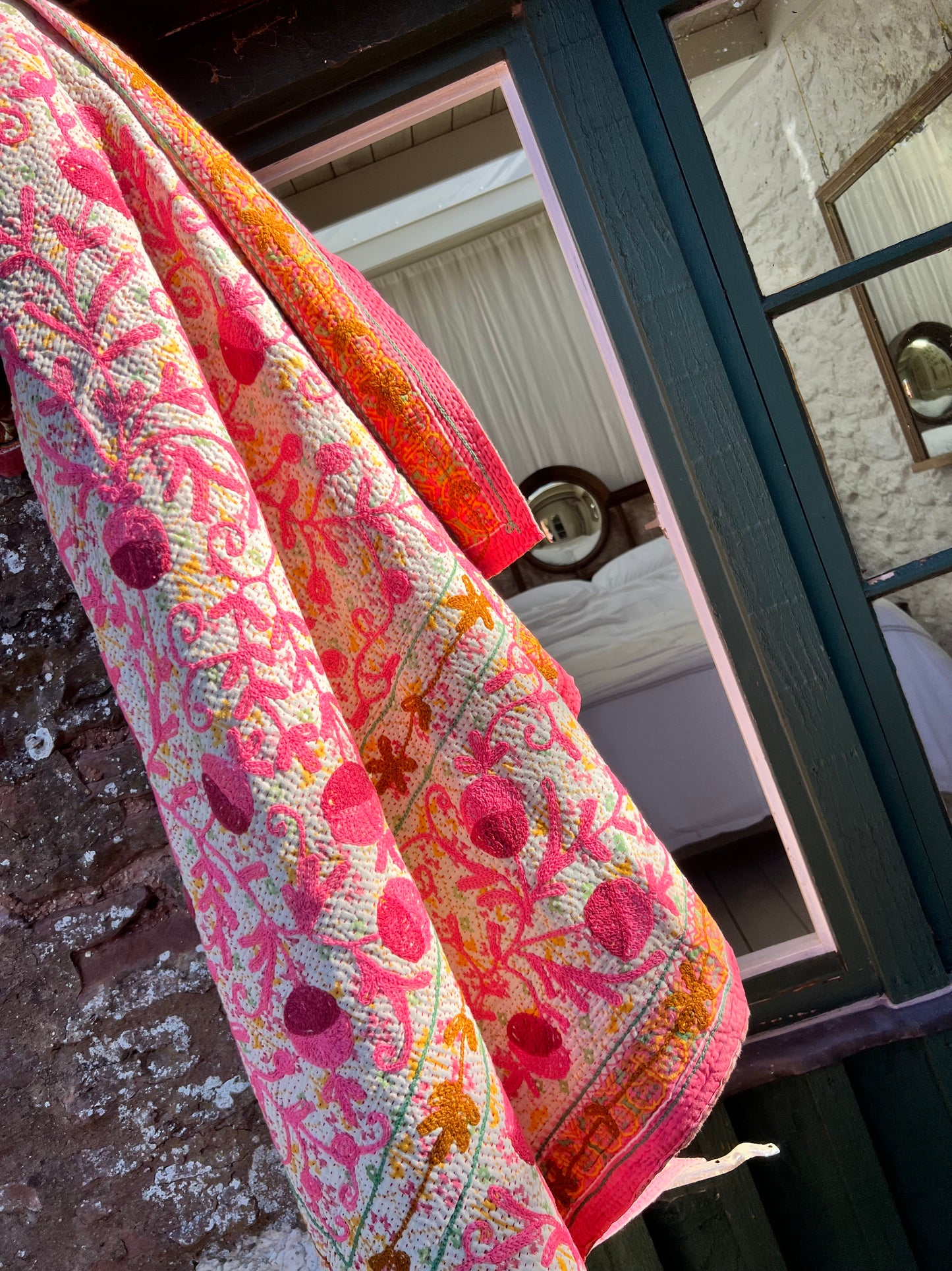 SUZANI Kantha Quilt ~ Posey