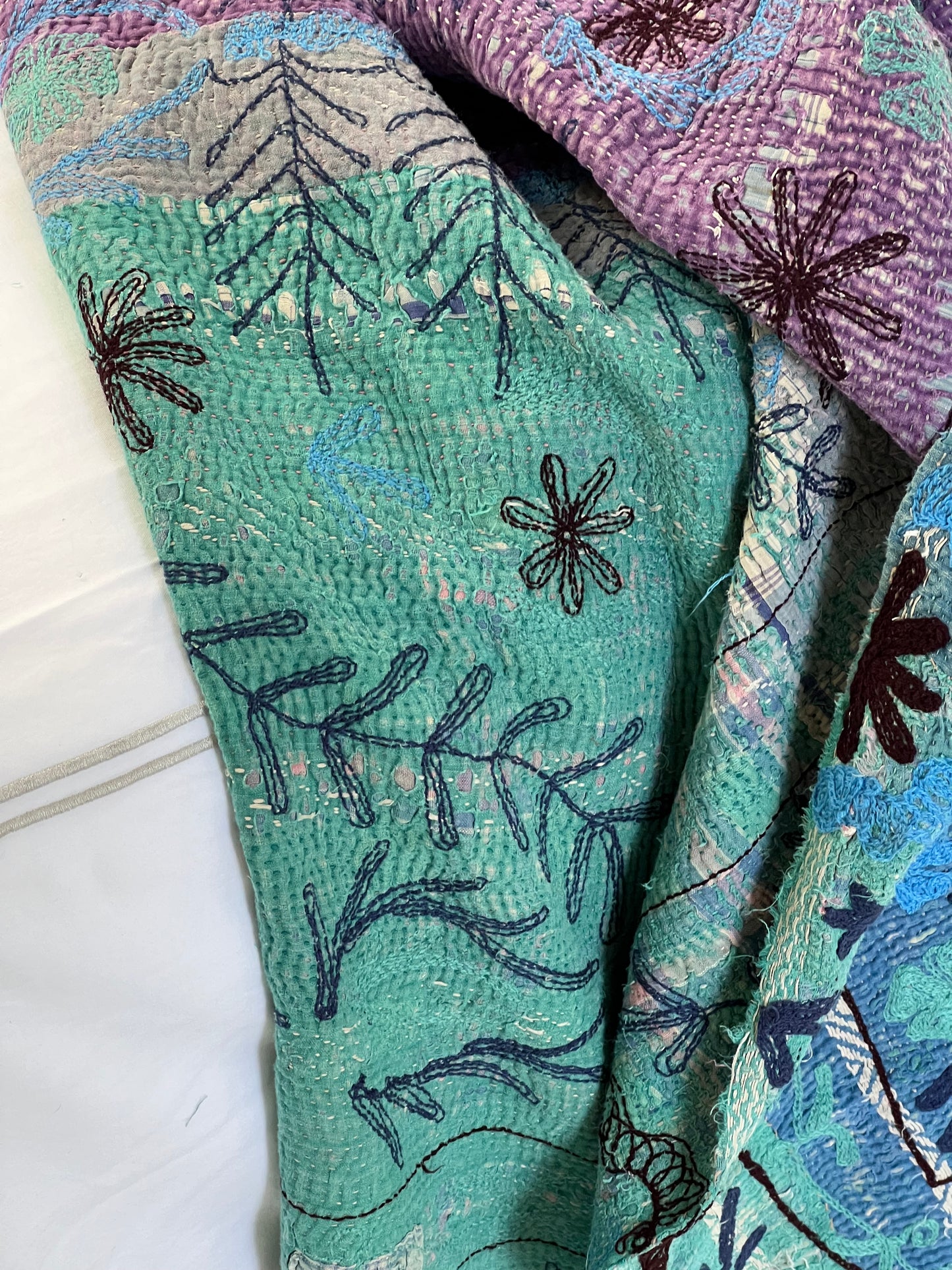 SUZANI Kantha Quilt ~ Eliza