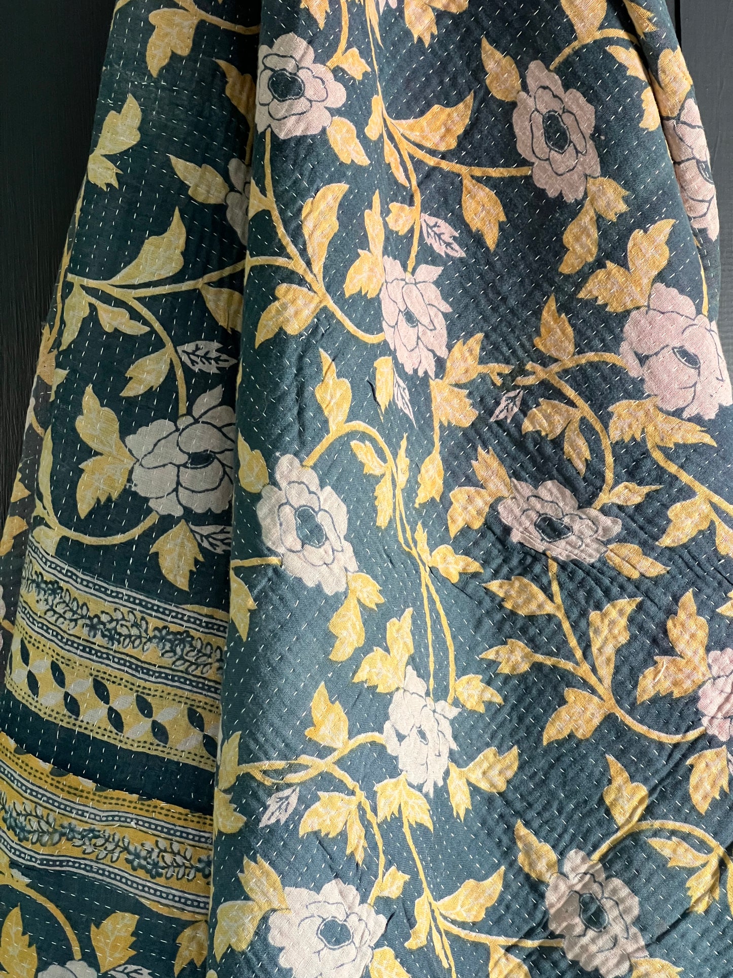 Kantha Quilt ~ Old Rose