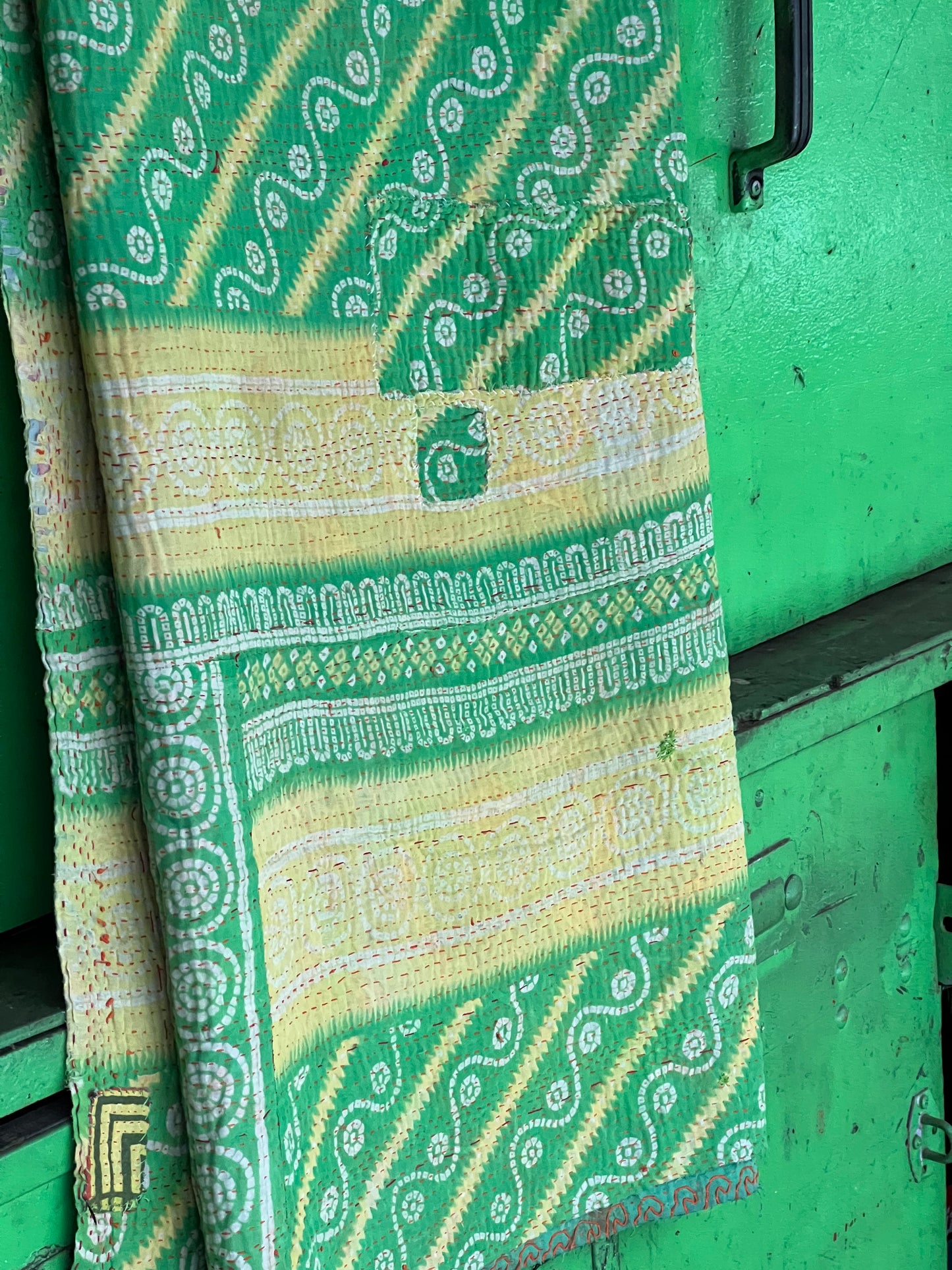 Kantha Quilt ~ Daffodil