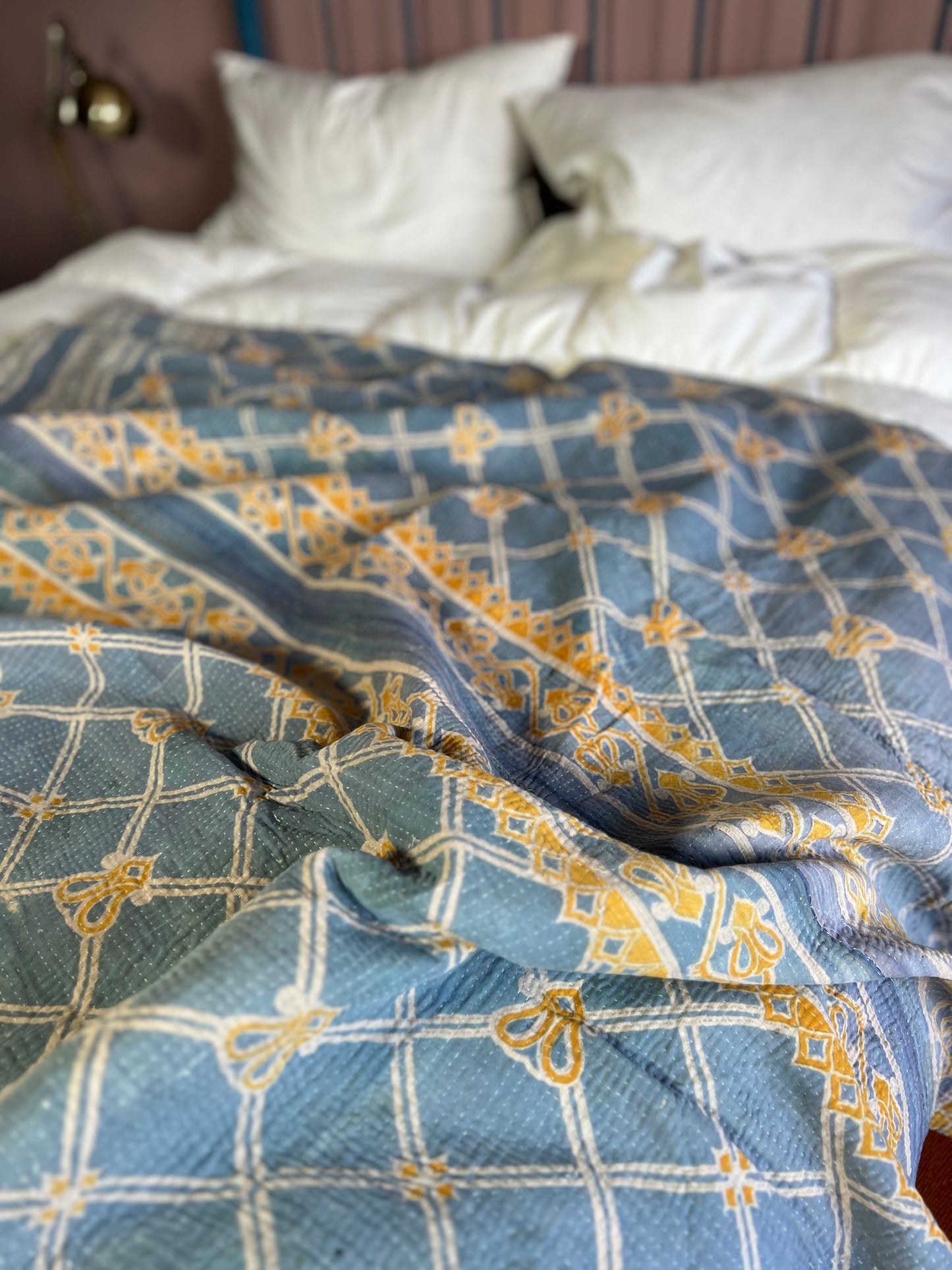 Kantha Quilt ~ Old Rose