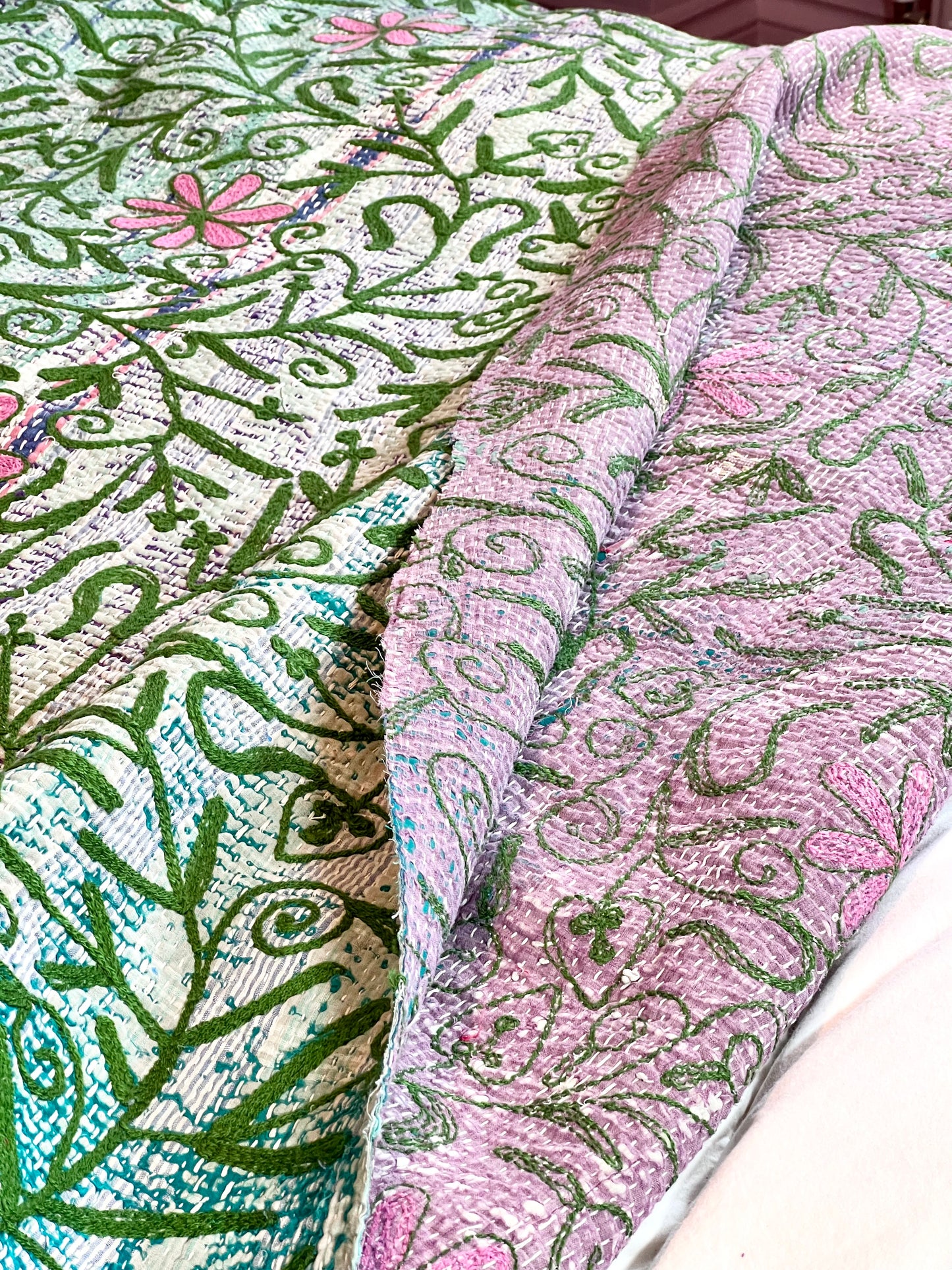 SUZANI Kantha Quilt ~ Veronica