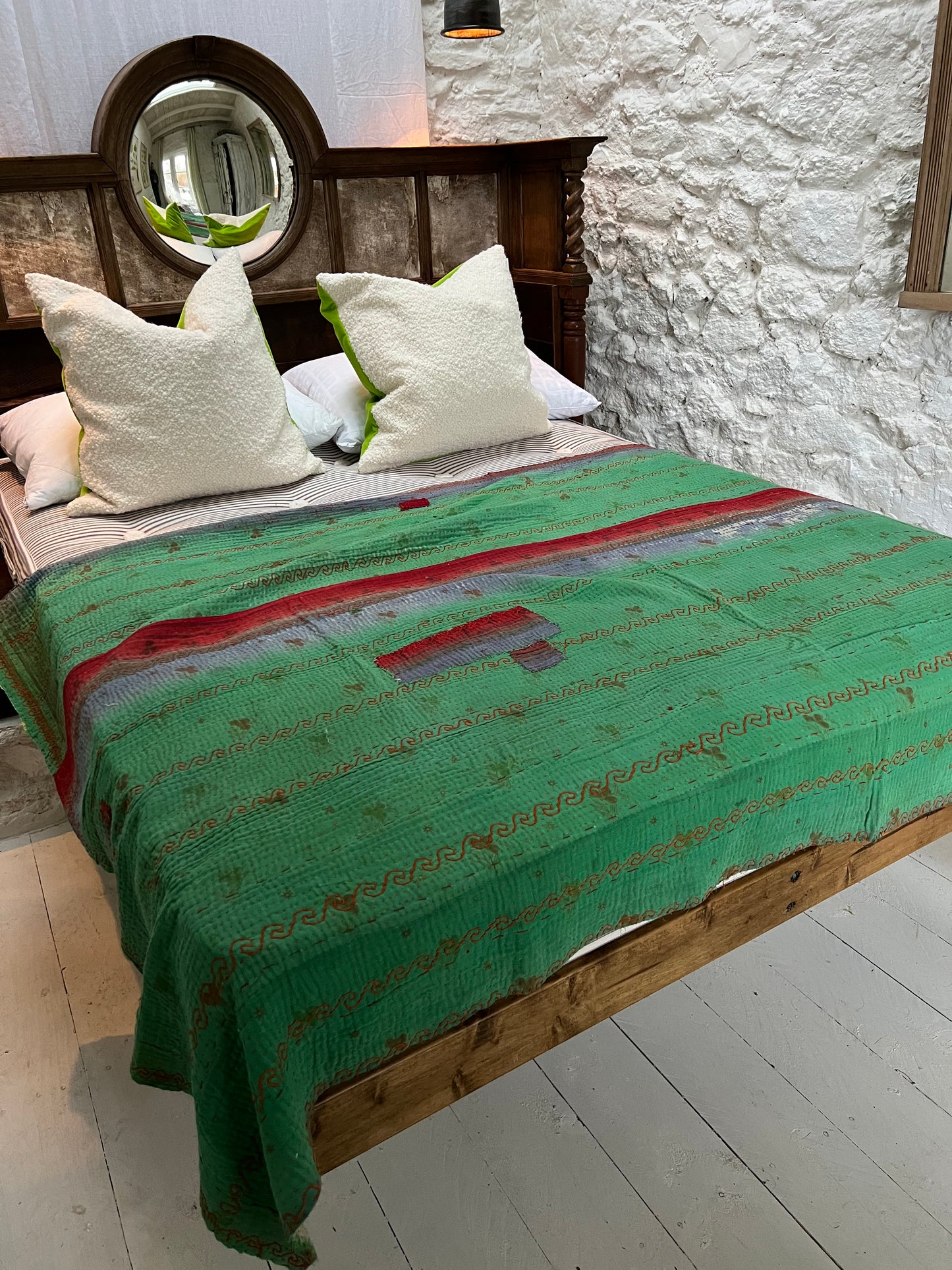 Kantha Quilt ~ Daffodil