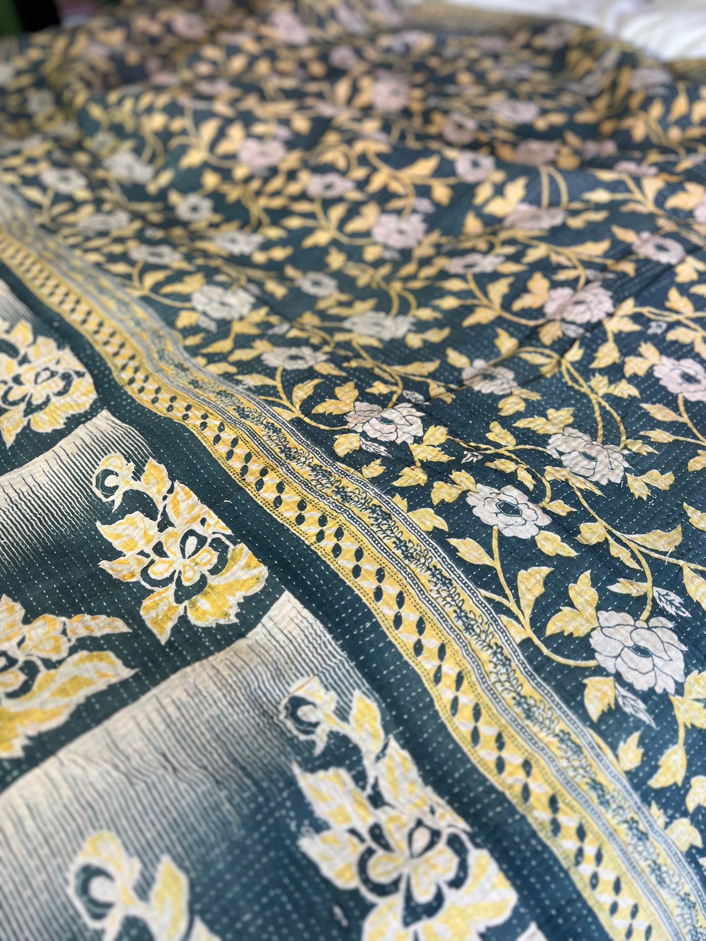 Kantha Quilt ~ Old Rose