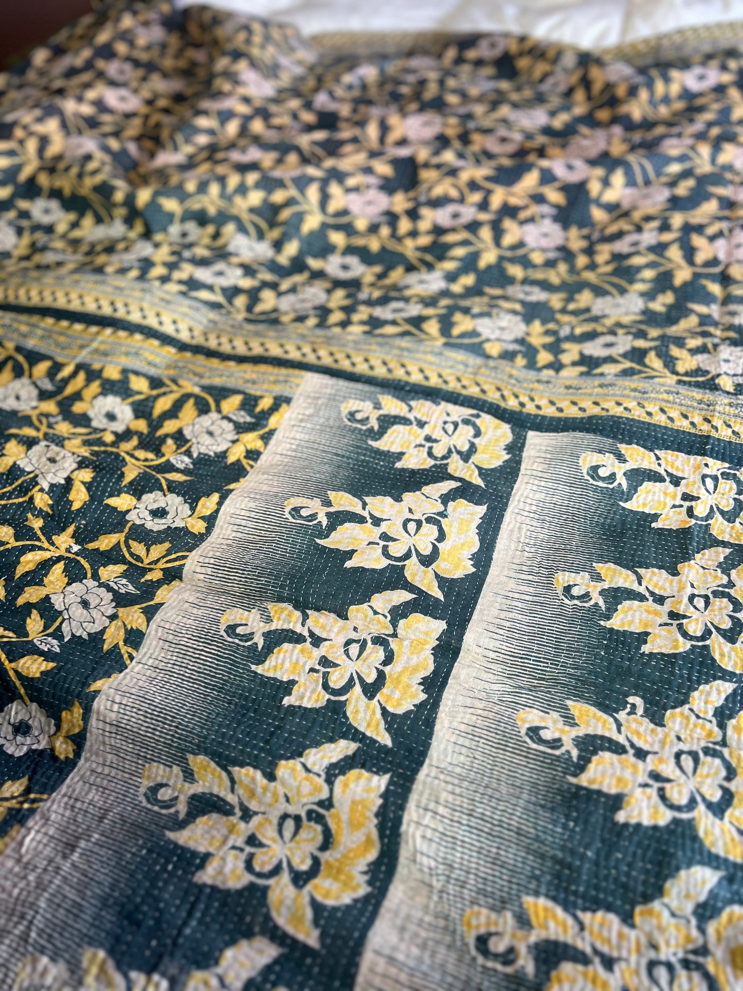 Kantha Quilt ~ Old Rose